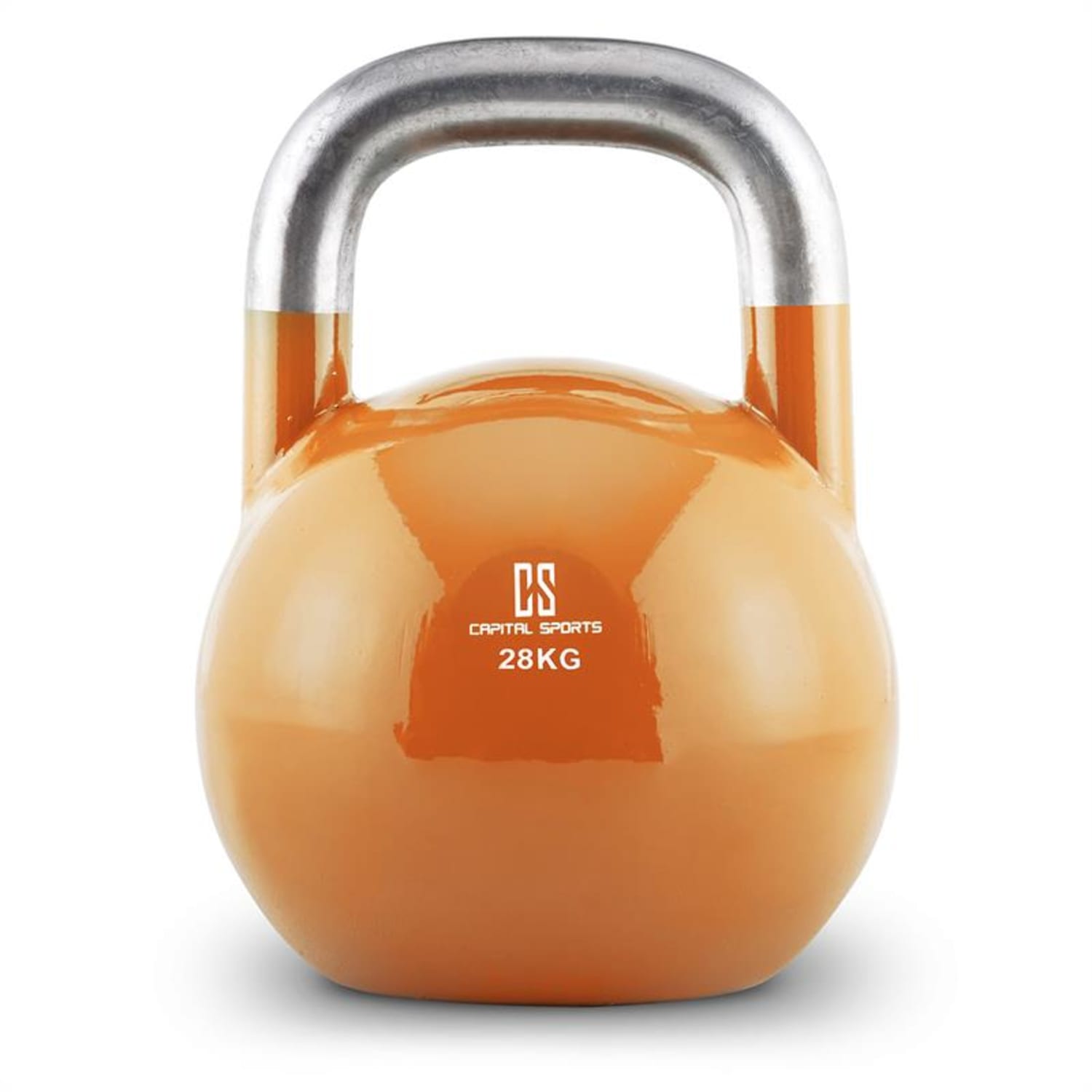 Compket Kettlebell haltère poids acier 28kg -orange 28 kg