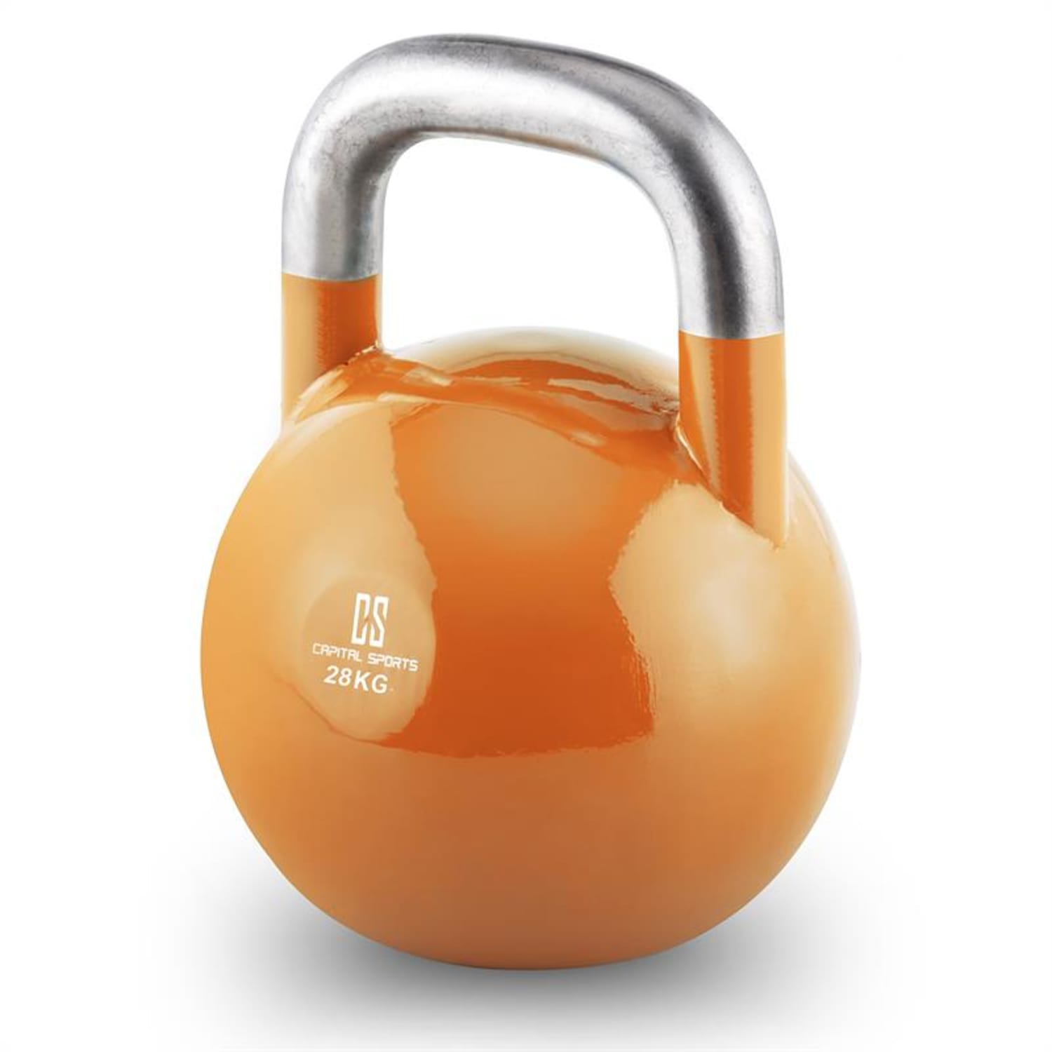 Compket Kettlebell haltère poids acier 28kg -orange 28 kg