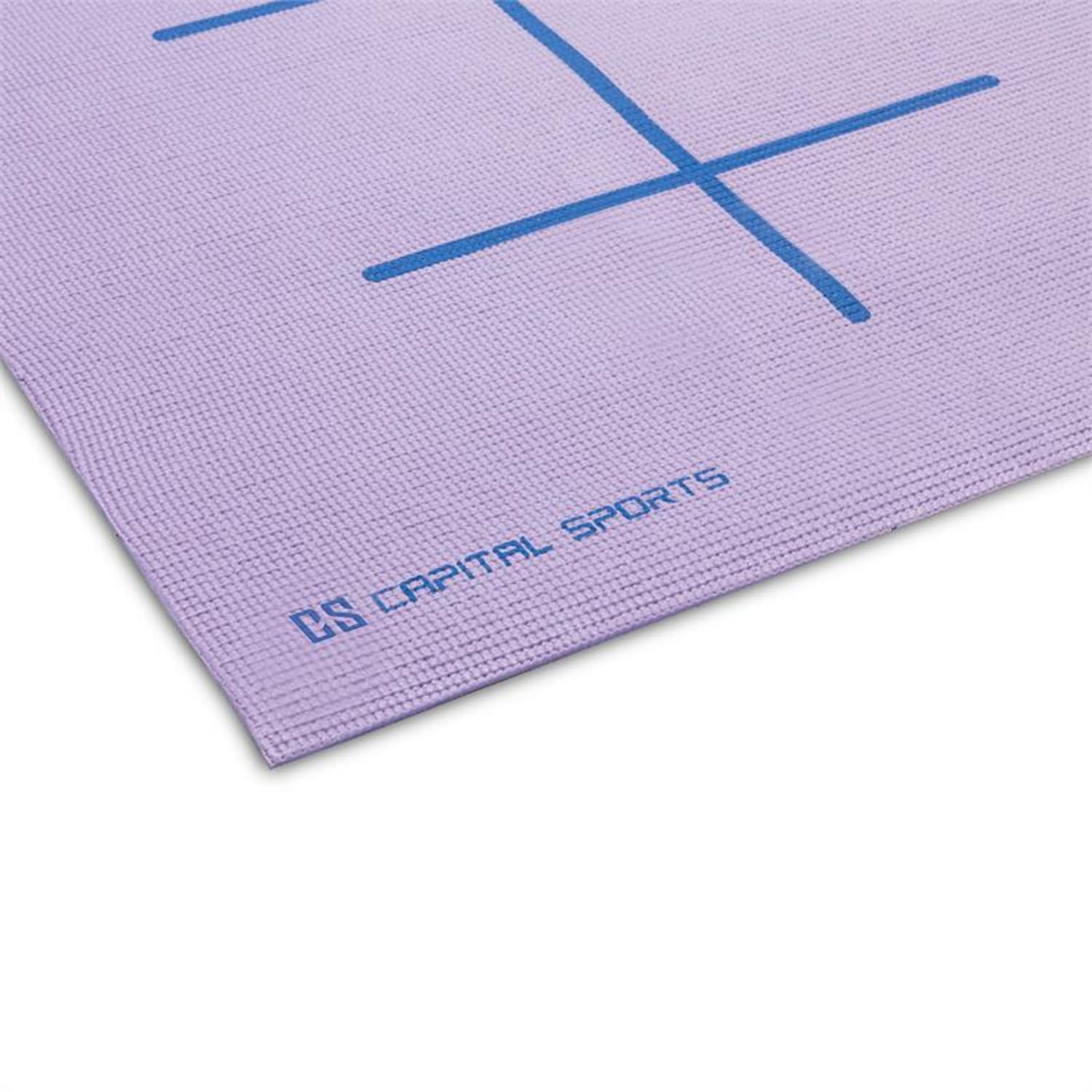 Yogamatte, 173 x 60 cm, gymnastická podložka, fialová, včetně tašky přes rameno Fialová