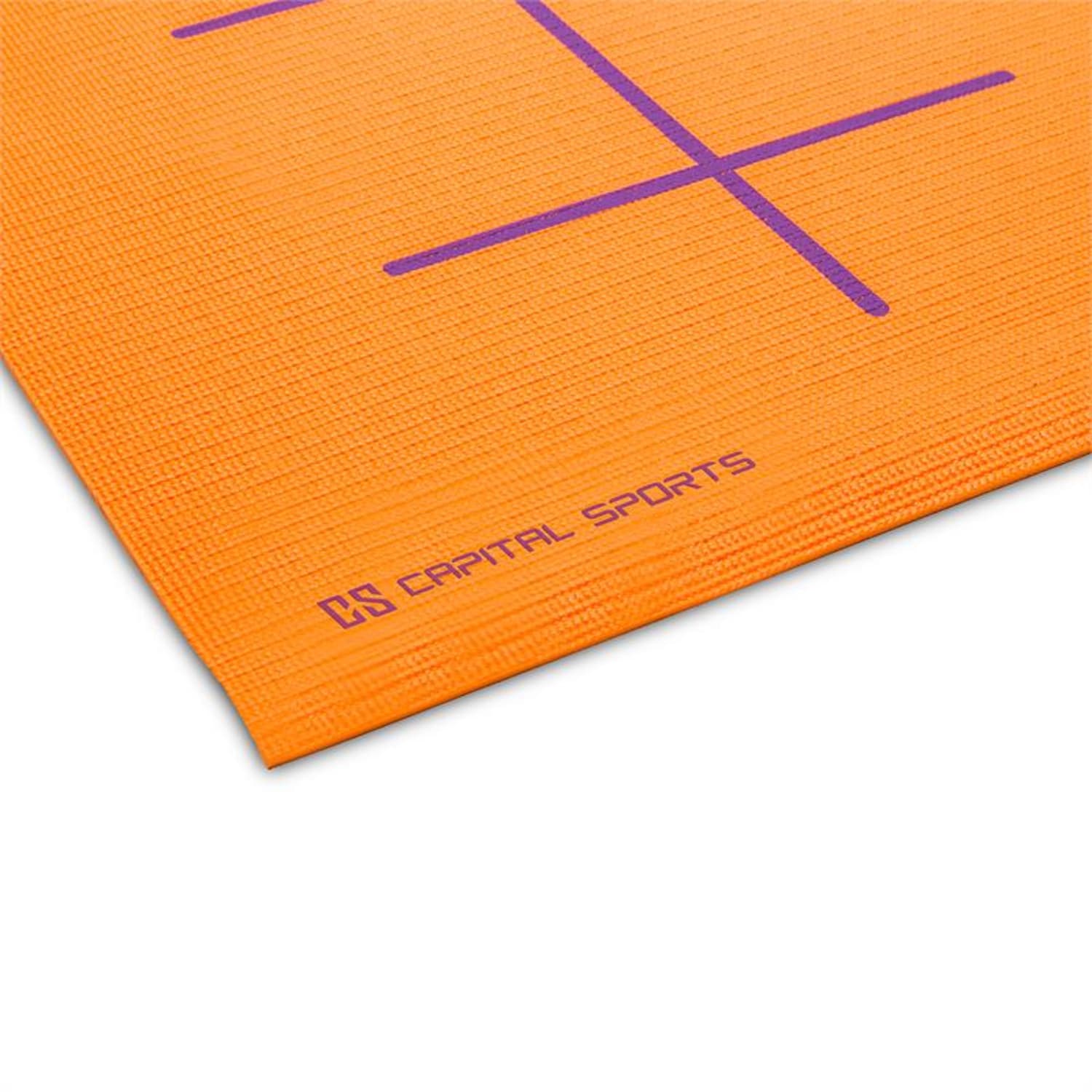 Capital Sports de yoga mat exercițiu mat 173 x 60 cm portocaliu incl. Bag Portocaliu