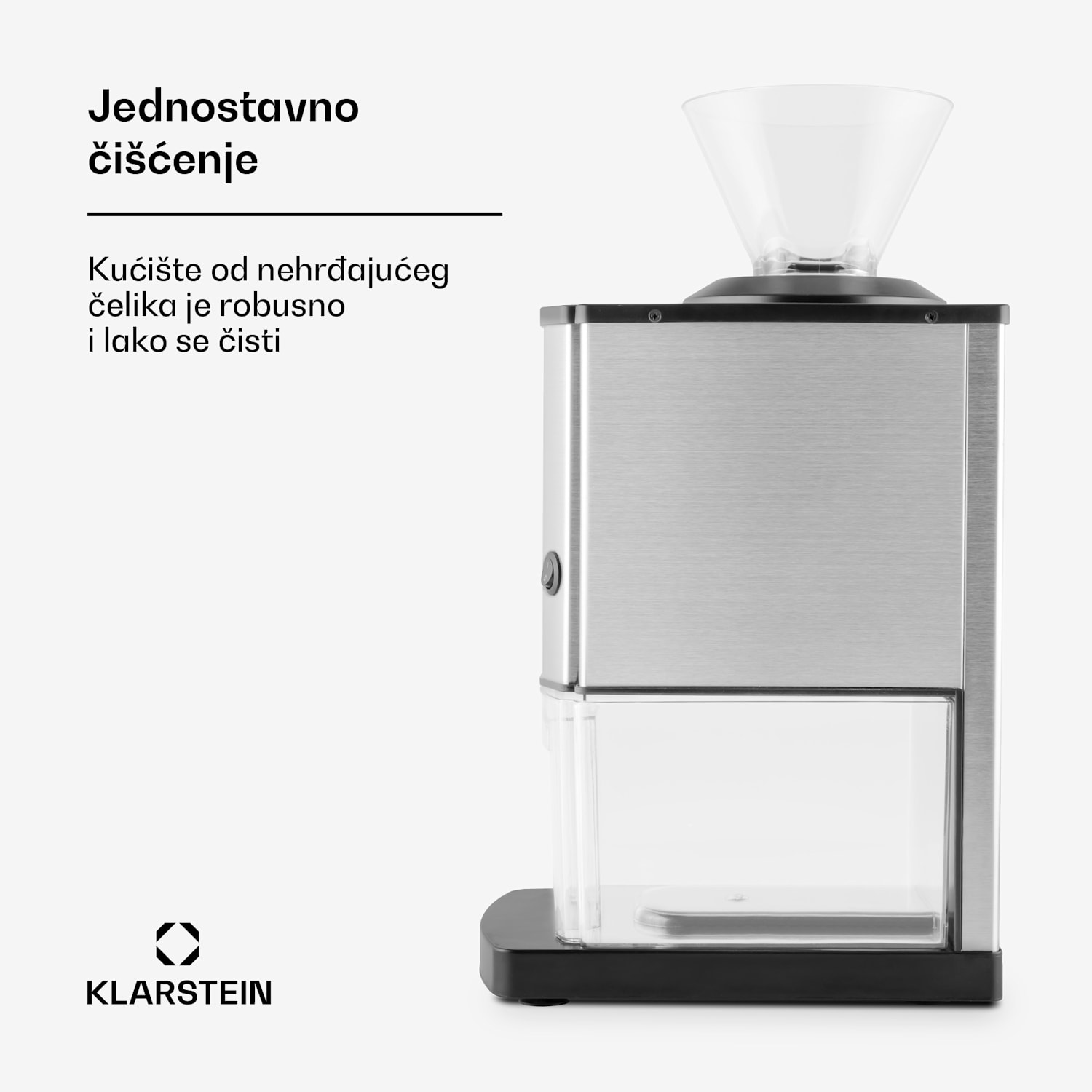 Icebreaker, drobilica leda izvedbe 15 kg/h, volumena 3,5 l, sa spremnikom za led, nehrđajući čelik silver