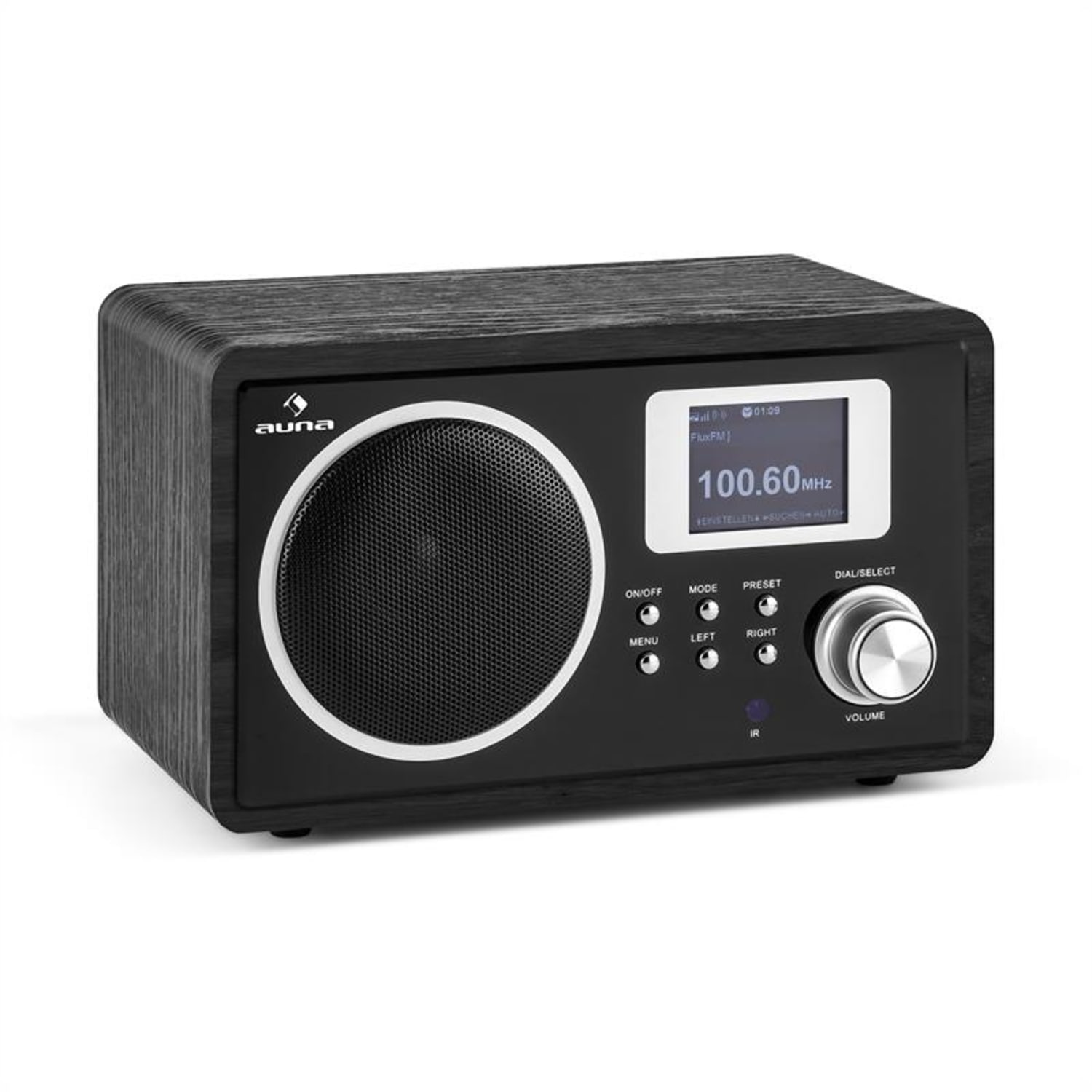 IR-150 Radio por Internet VHF DLNA WLAN Retro Mando a distancia Negro 