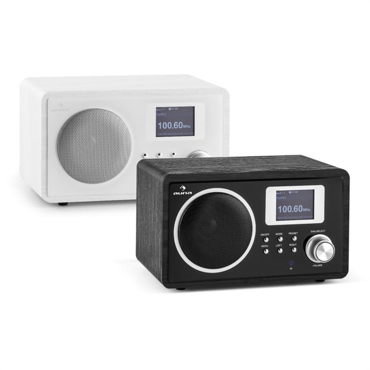 IR-150 Radio por Internet VHF DLNA WLAN Retro Mando a distancia Negro 