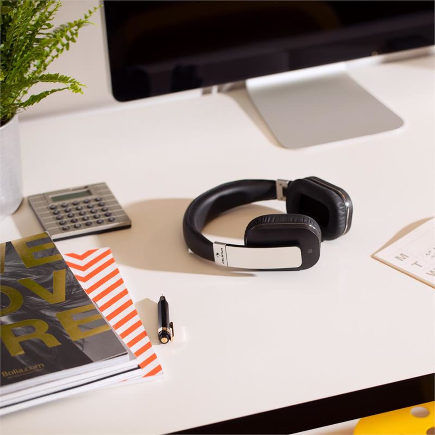 Elegance Auriculares Bluetooth-NFC Batería Manos libres Aluminio Cuero sintético 
