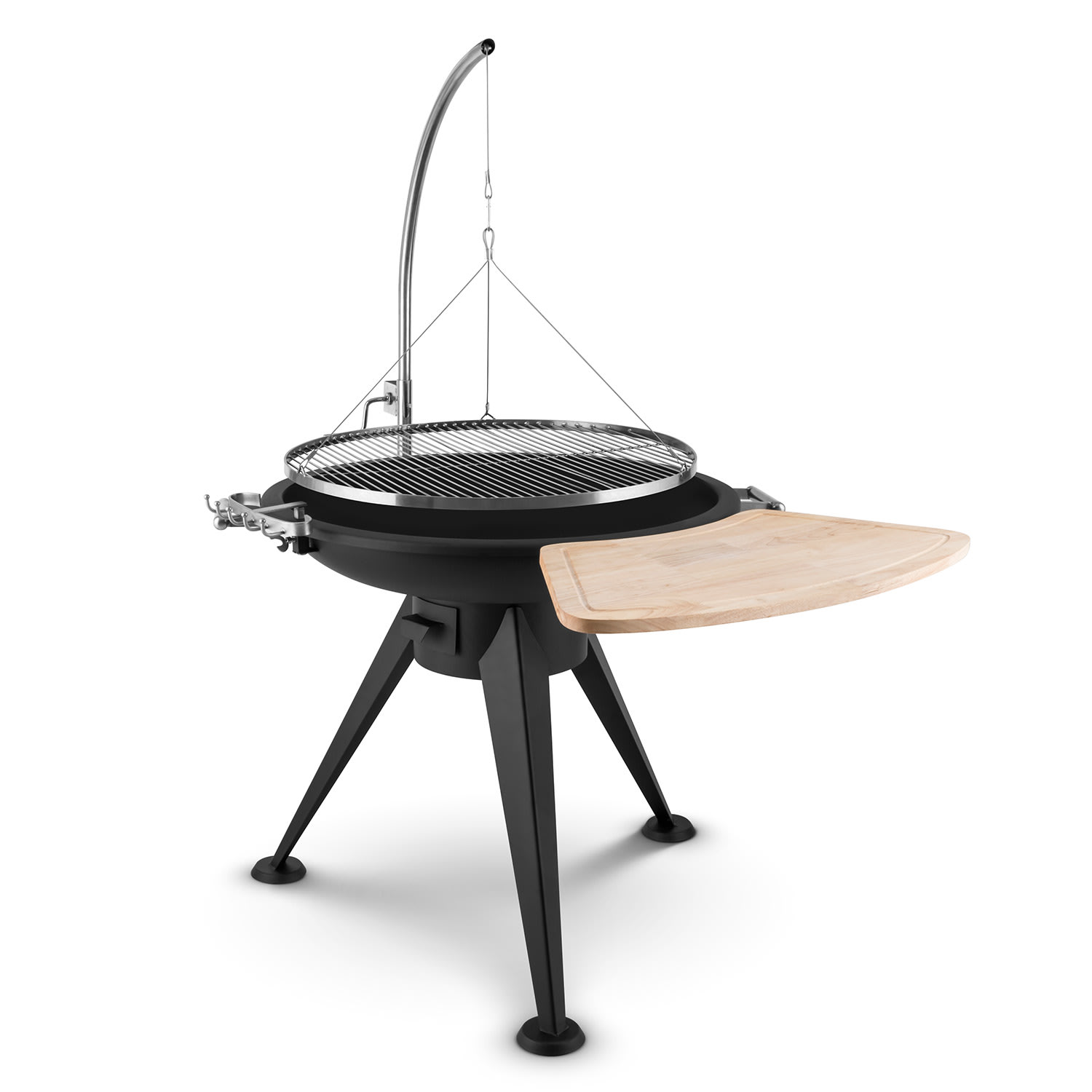 Delion Griglia Patibolo Sospesa Braciere Ø80cm Piedini Cavo Acciaio 