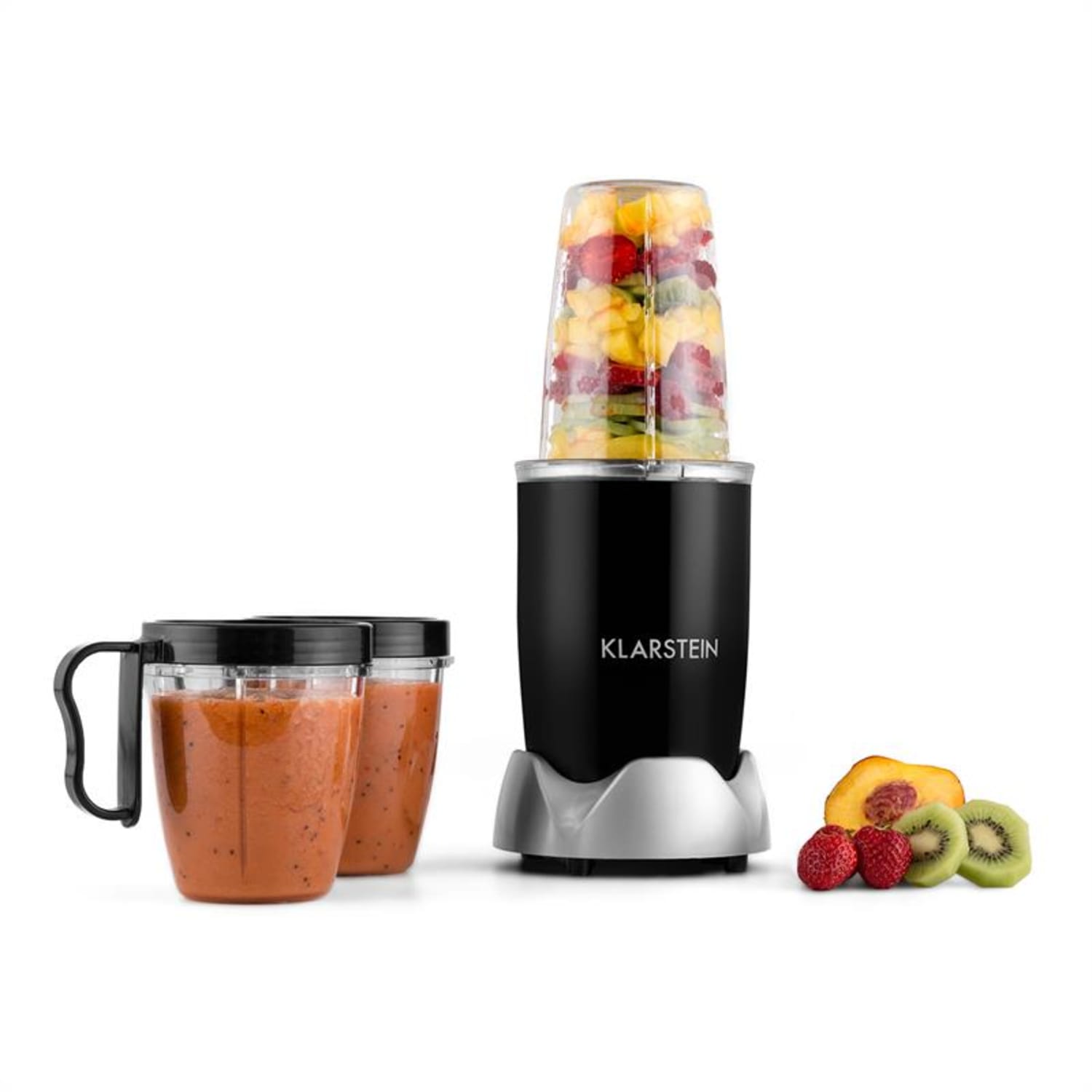 Klarstein NutriRocket, 700W, čierny, multifunkčný mixér/smoothiemaker, desaťdielny Čierna