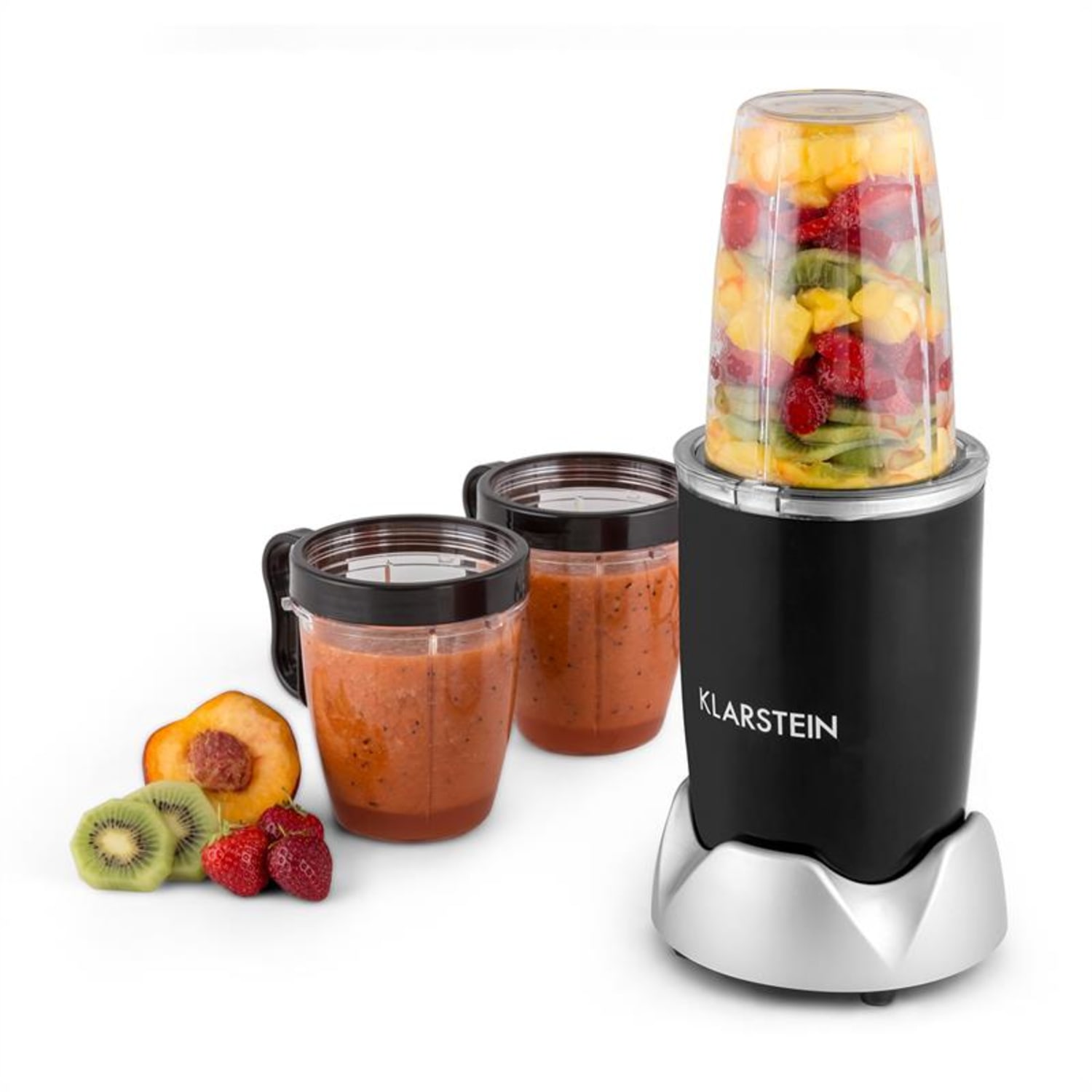 Klarstein NutriRocket, 700W, čierny, multifunkčný mixér/smoothiemaker, desaťdielny Čierna