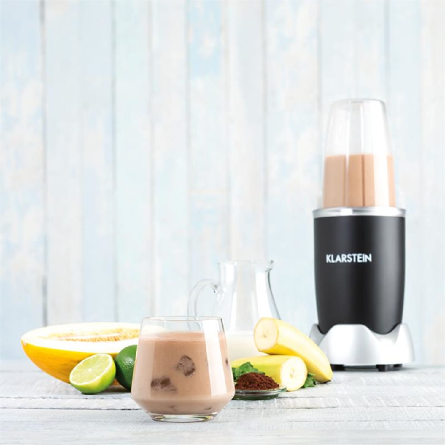 Klarstein NutriRocket, 700W, čierny, multifunkčný mixér/smoothiemaker, desaťdielny Čierna