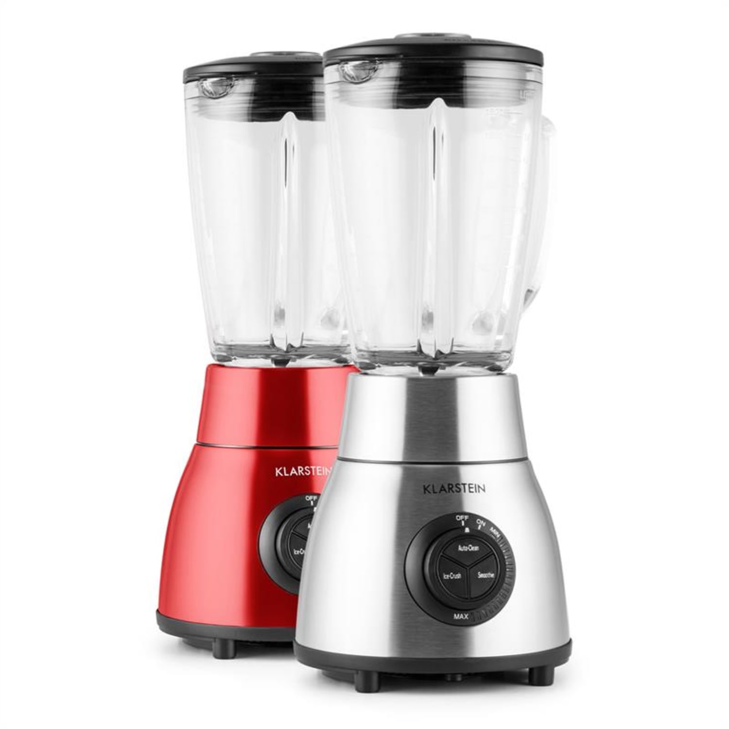 Klarstein Herakles Steel, 1,8 l, 1200 W, asztali turmixgép, üvegkancsó, nemesacél Ezüst