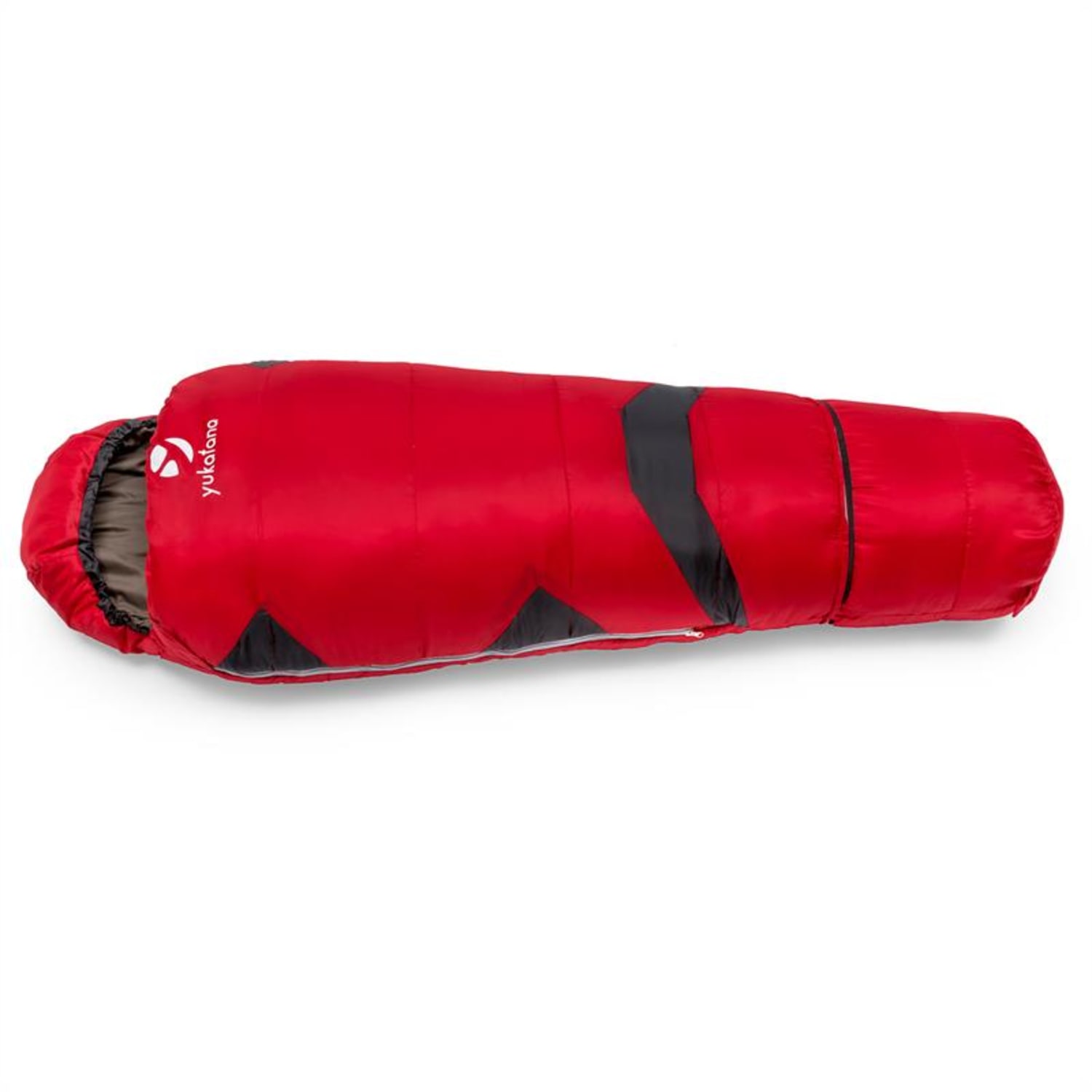 Shipton Sac de couchage momie adolescent réglable 300g/m² polyester Rouge