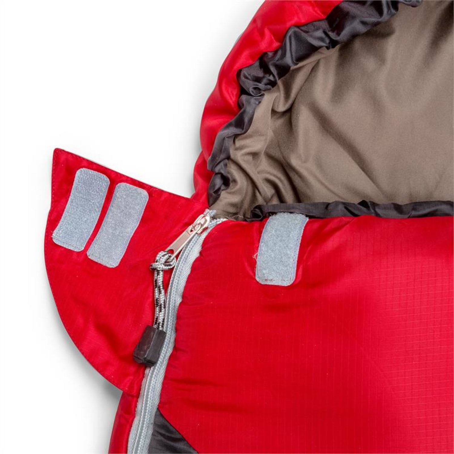 Shipton Sac de couchage momie adolescent réglable 300g/m² polyester Rouge