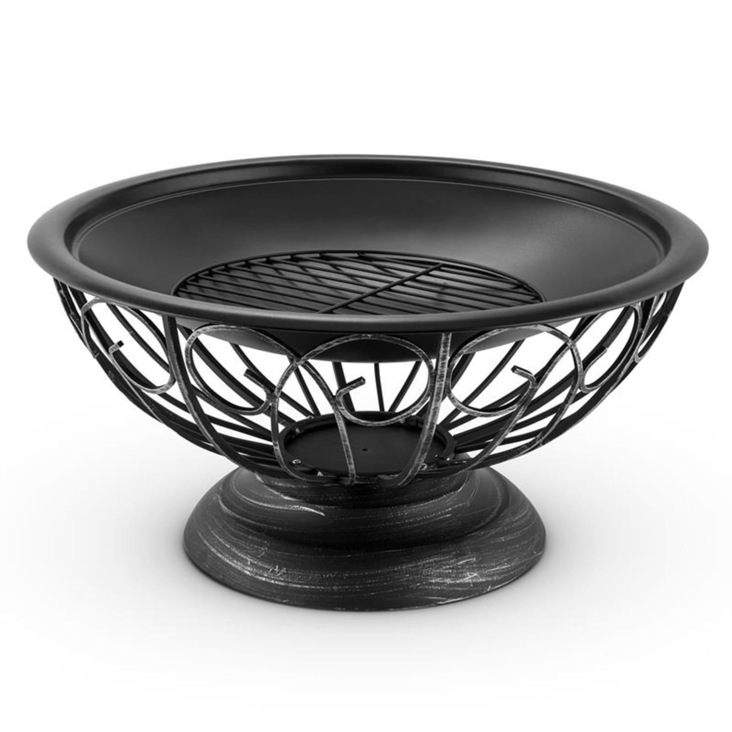 Tulip, tűzrakóhely, Ø 75 cm, grill, védelem a szikrák ellen, acél, polírozott 