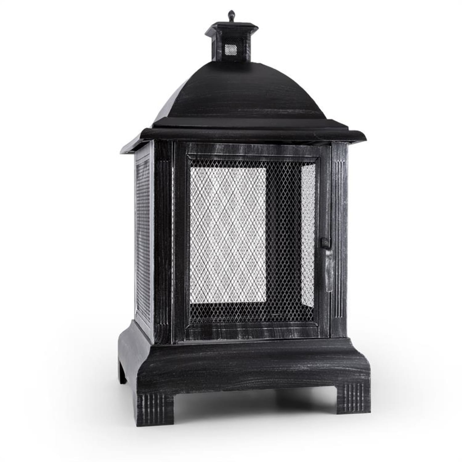 Loreo Chimenea para jardín Brasero Farol Acero pavonado 