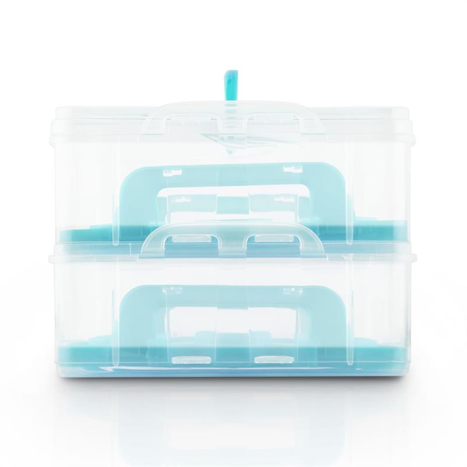 USS Blue Cookie Contenitore per Dolci 2 Piani 2 Inserti Blu