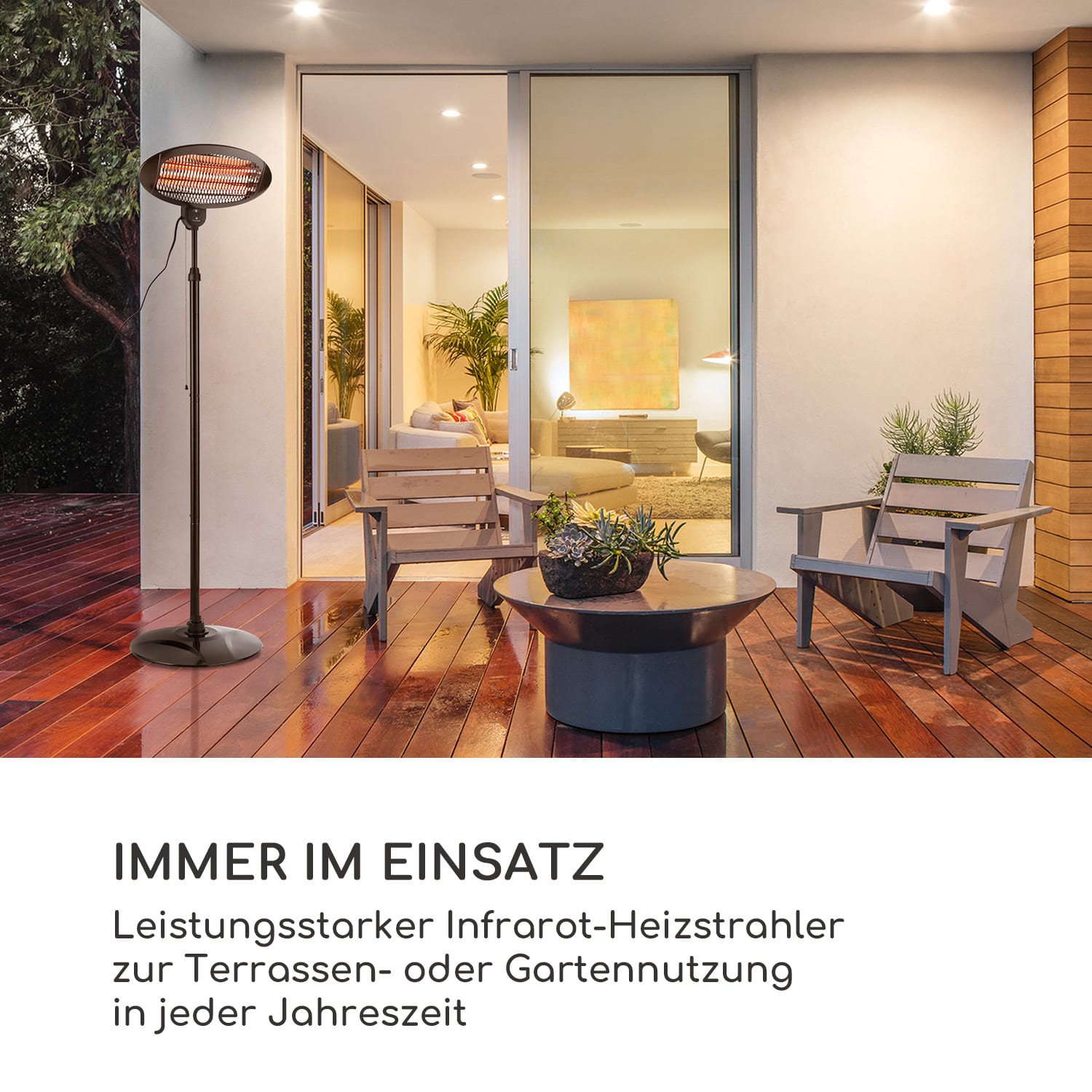 Hot Roddy Terrassen-Infrarotheizstrahler IP34 650/1300/2000W 