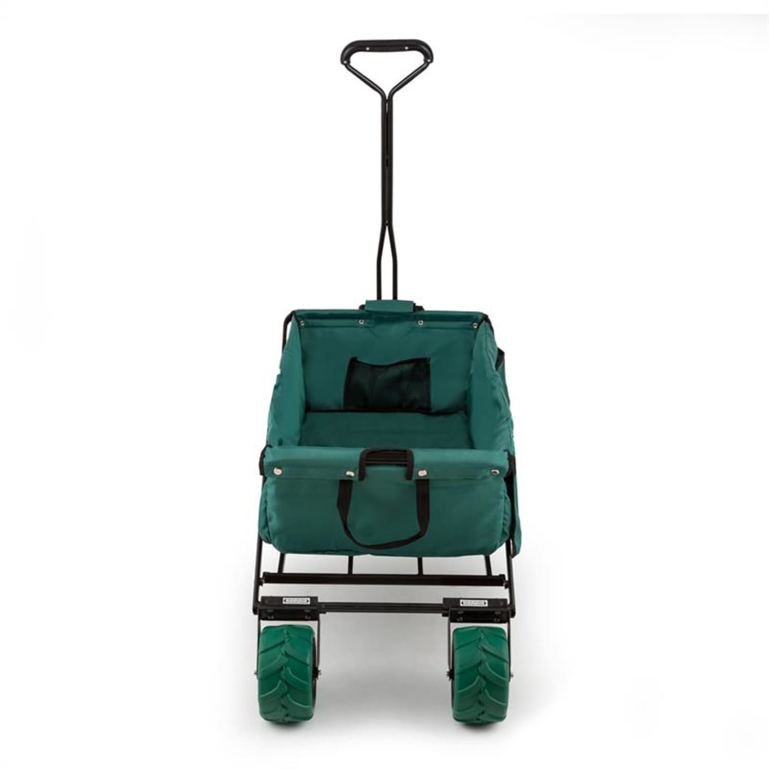 Zelený ruční skládací vozík The Green Bollerwagen, 70 kg, 90 l, široká kola 10 cm 
