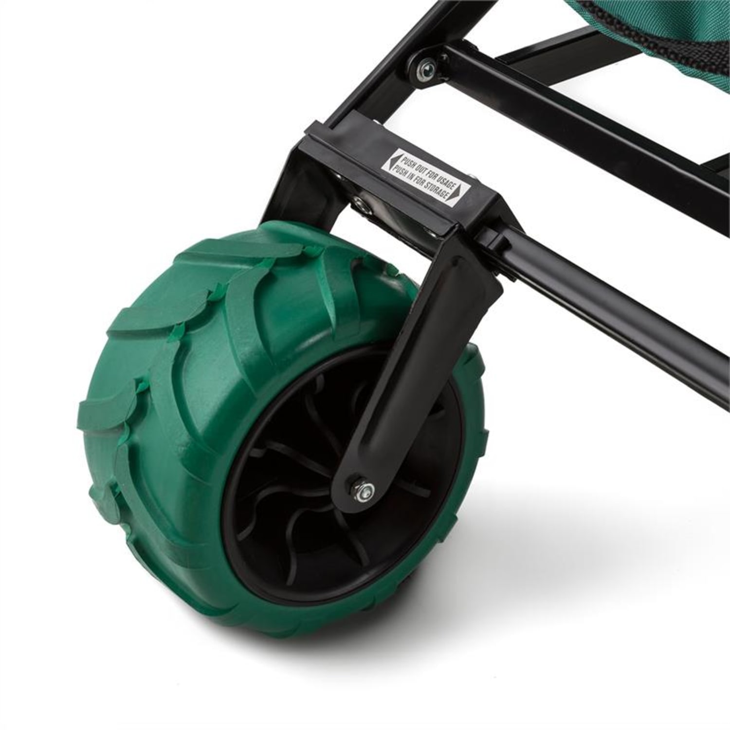 Zelený ruční skládací vozík The Green Bollerwagen, 70 kg, 90 l, široká kola 10 cm 