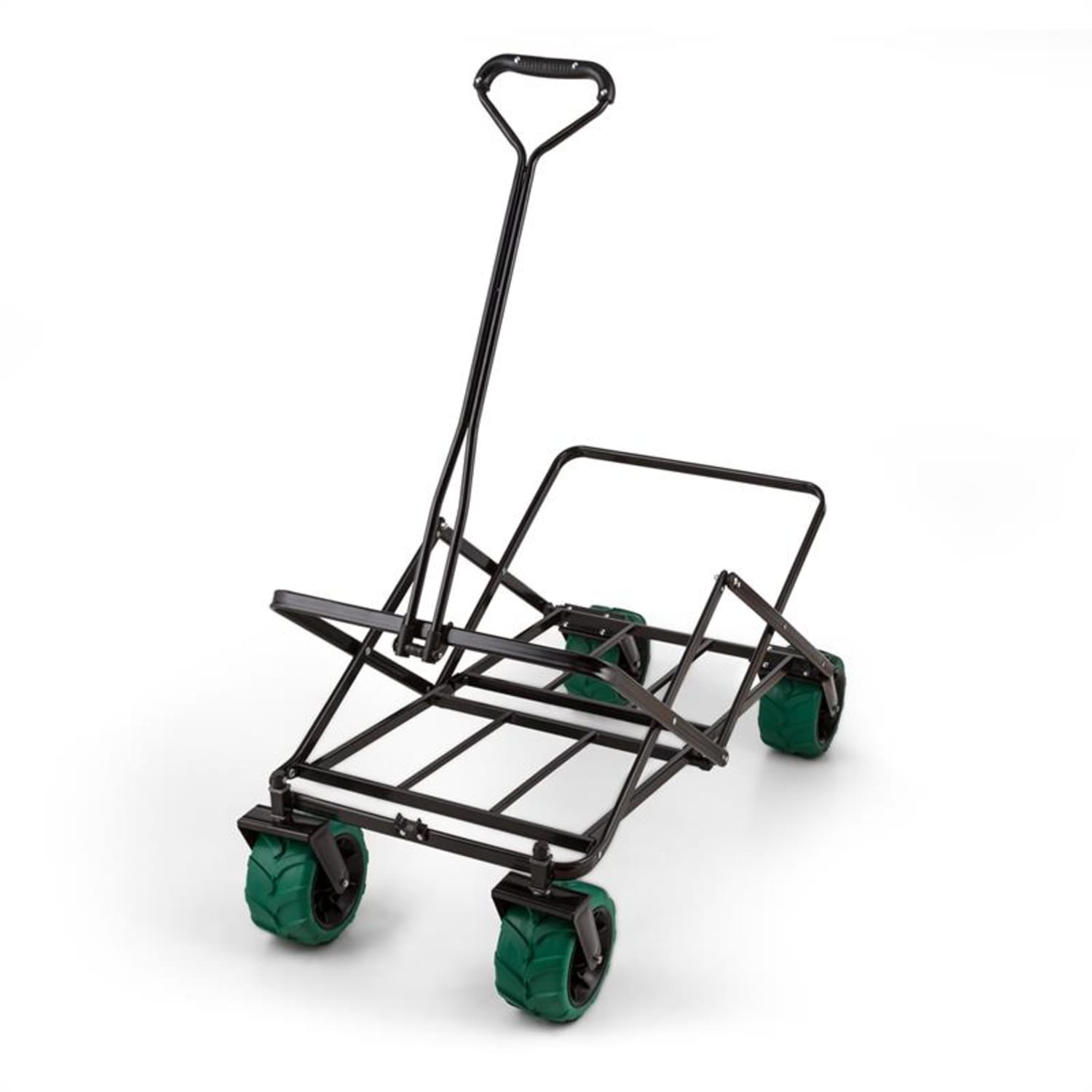 Zelený ruční skládací vozík The Green Bollerwagen, 70 kg, 90 l, široká kola 10 cm 