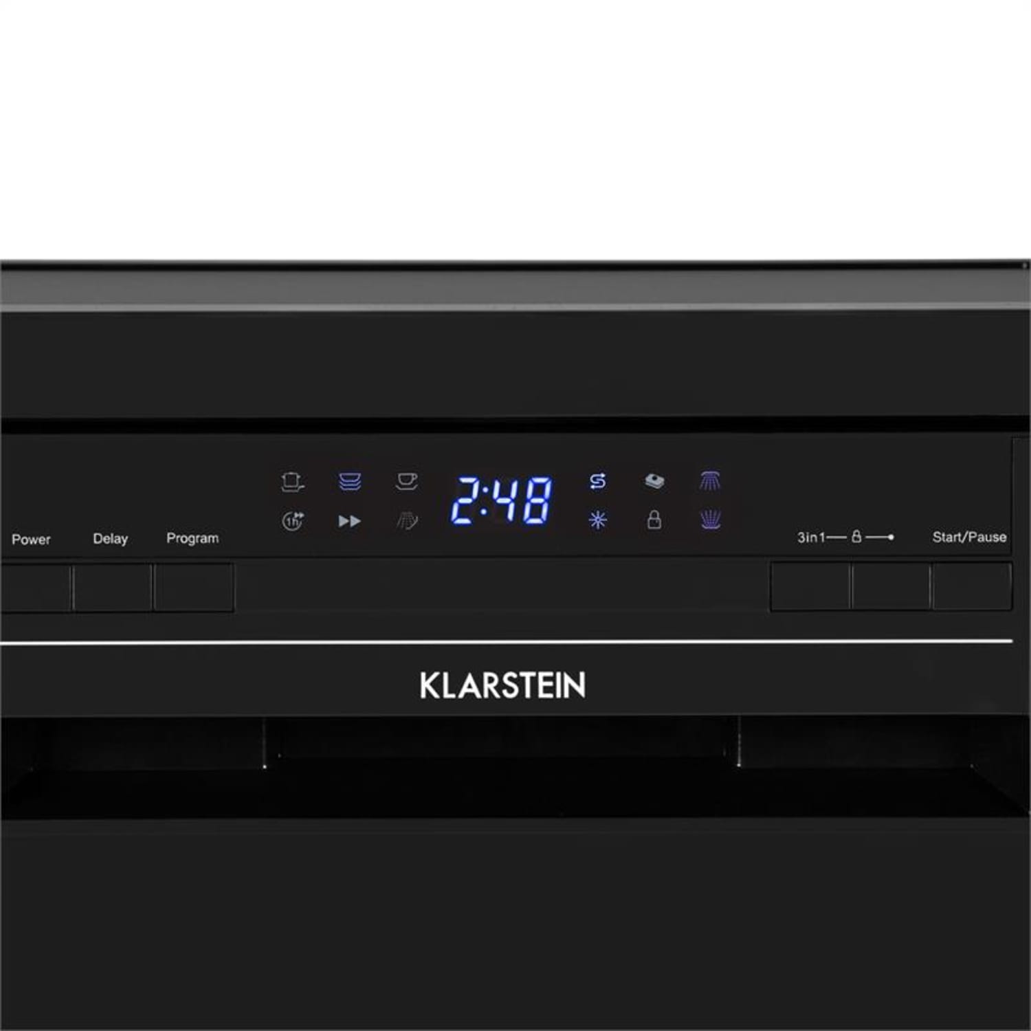 Klarstein Amazonia 60, A++, 1850 W, pomivalni stroj, 12 pogrinjkov, 49 dB Črna