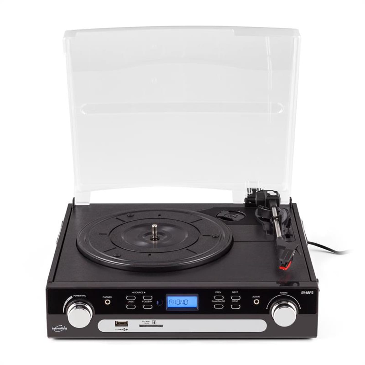 Retro05 Chaîne stéréo Platine vinyle USB SD AUX FM/AM Phono MC K7 