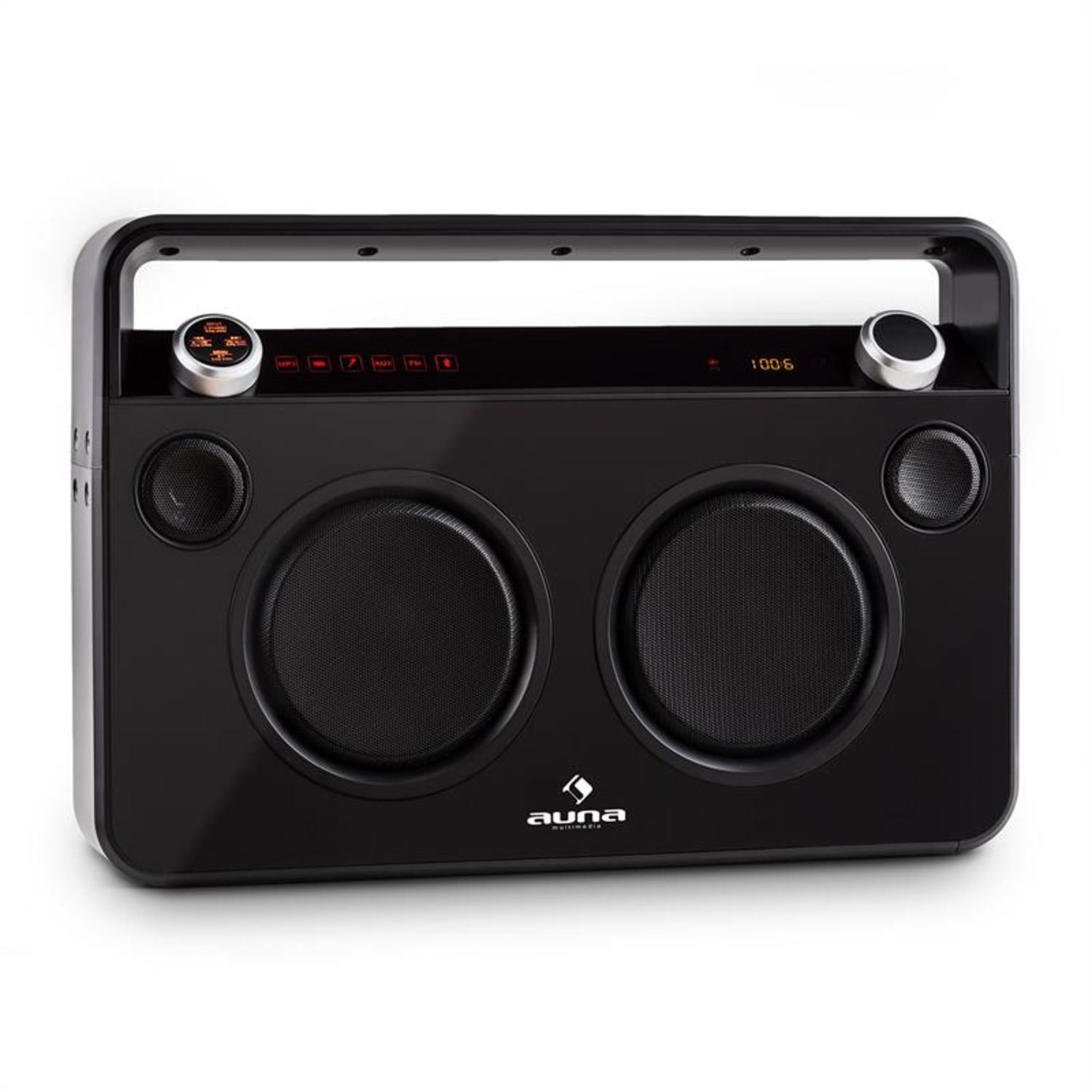 BEBOP GHETTOBLASTER, CRNA, BLUETOOTH USB AUX MIC