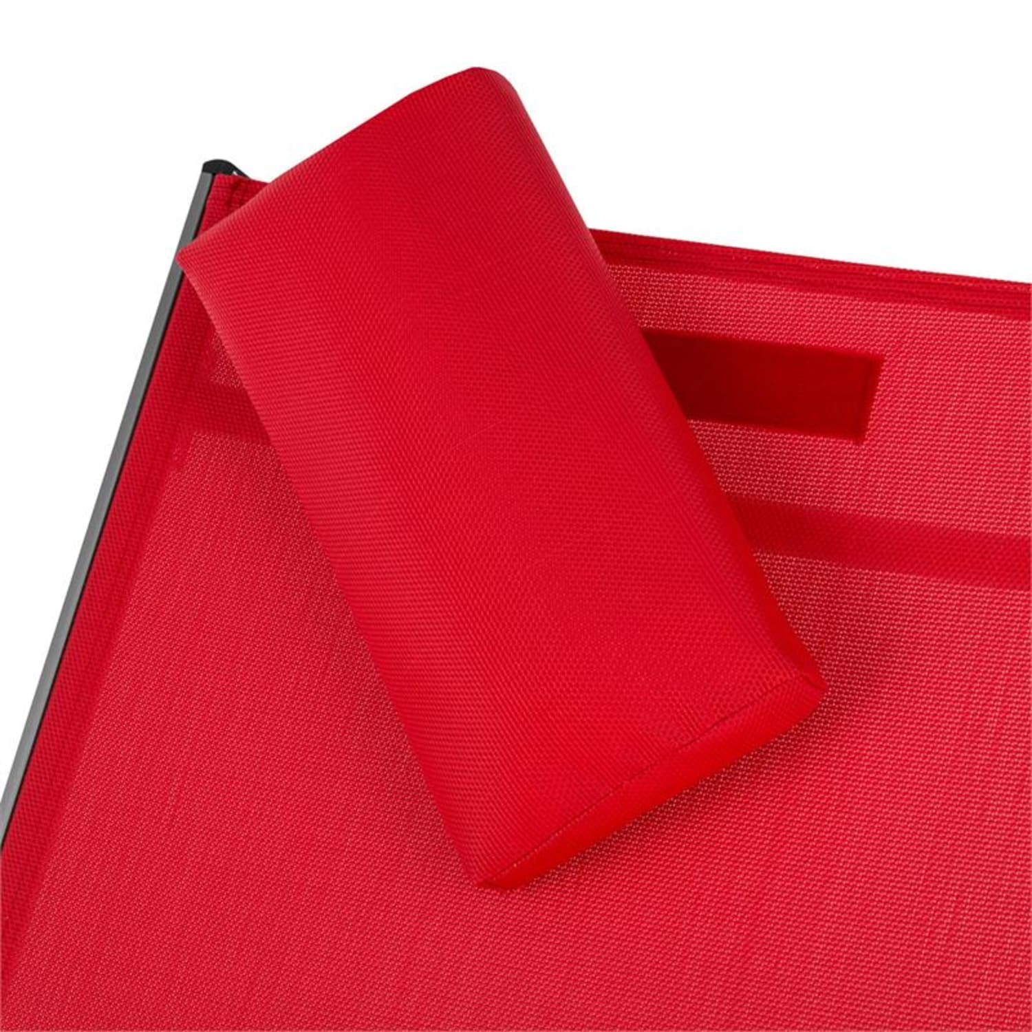 SUNWAVE, crvena vrtna ležaljka, stolica za ljuljanje, relaksacija, ALUMINIJ Crvena