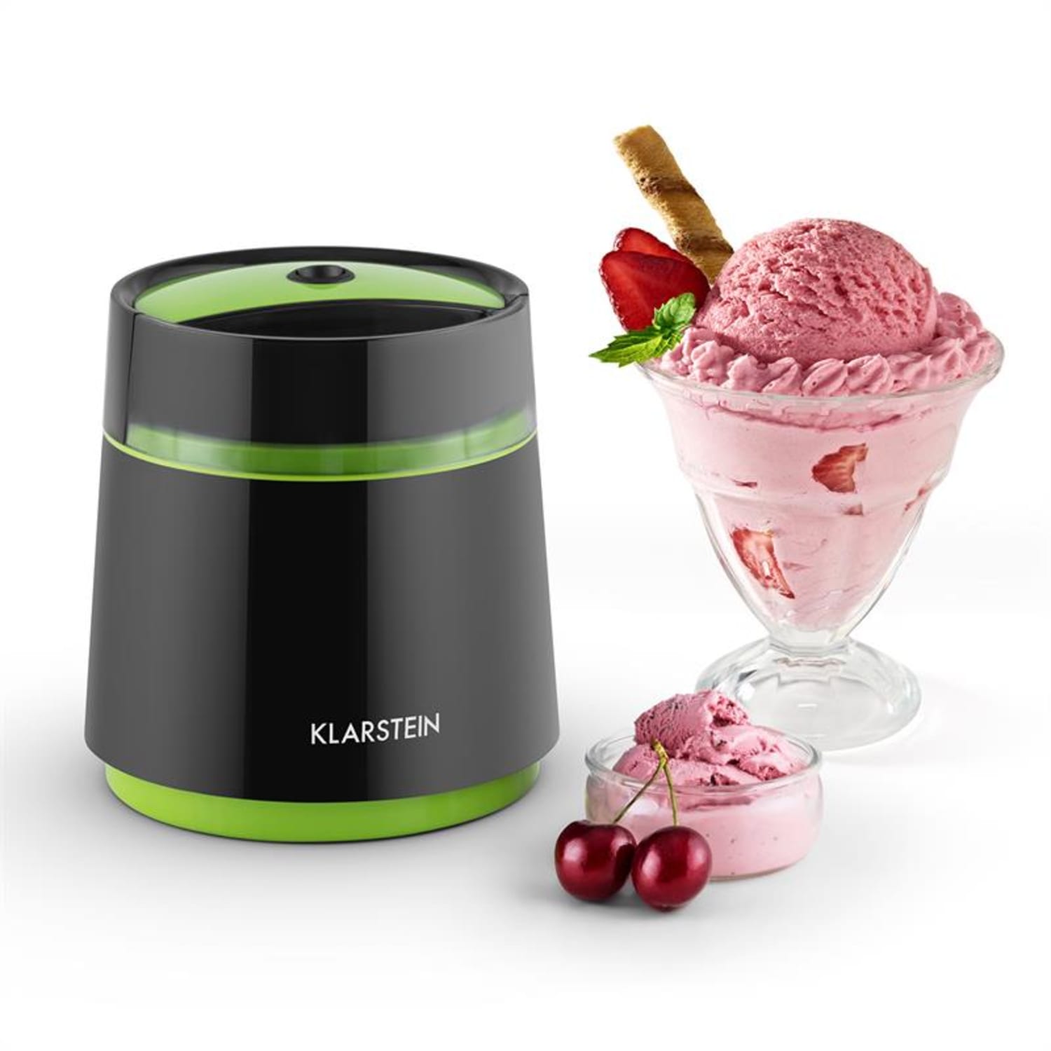 Klarstein Bacio Nero, 0,8l, čierno-zelený, zmrzlinovač Čierna