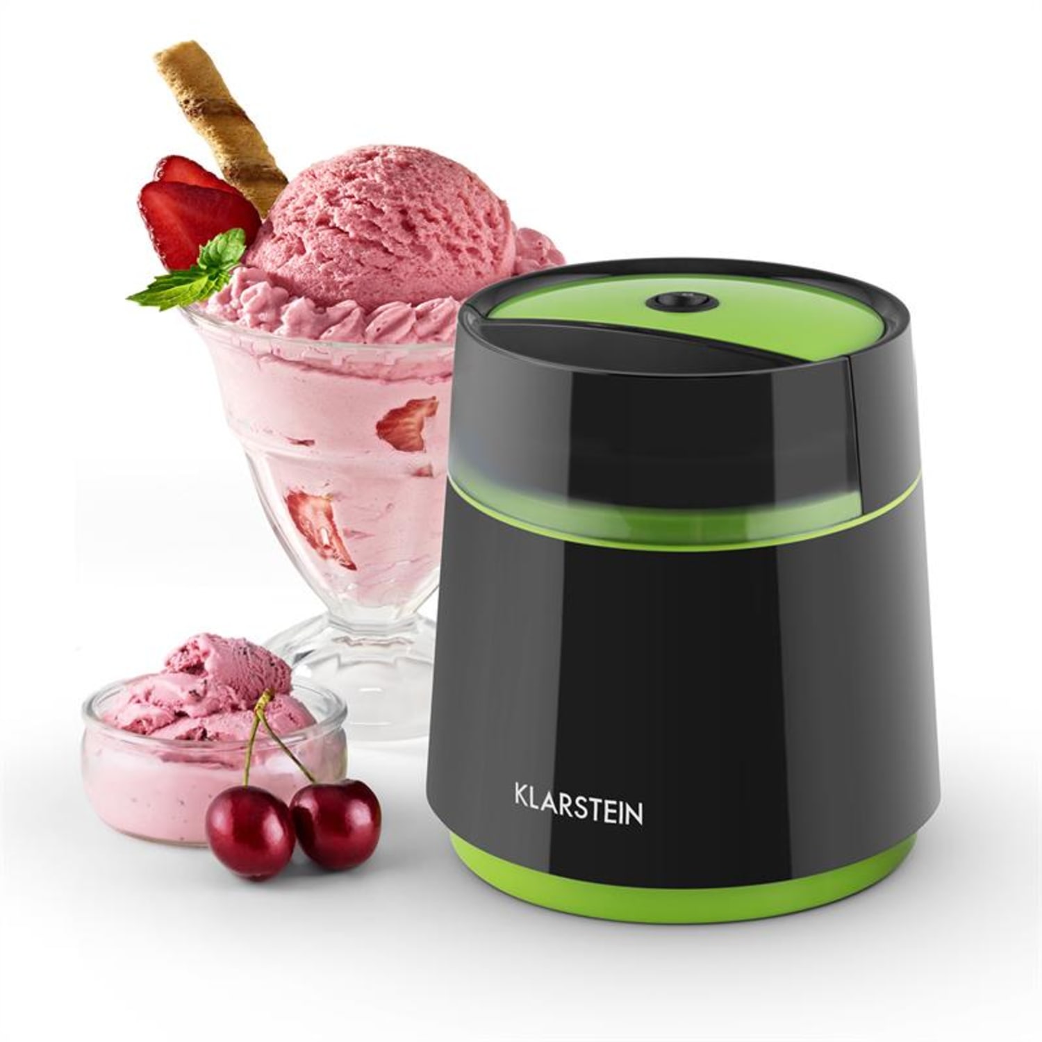 Klarstein Bacio Nero, 0,8l, čierno-zelený, zmrzlinovač Čierna