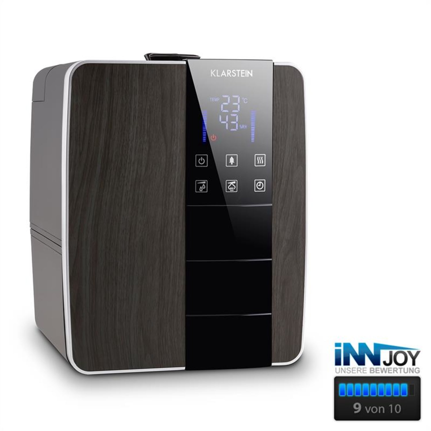 Montreal L Humidificateur d'air 350 ml/h 40 m² 6 L Chauffage d'eau Ion Noir