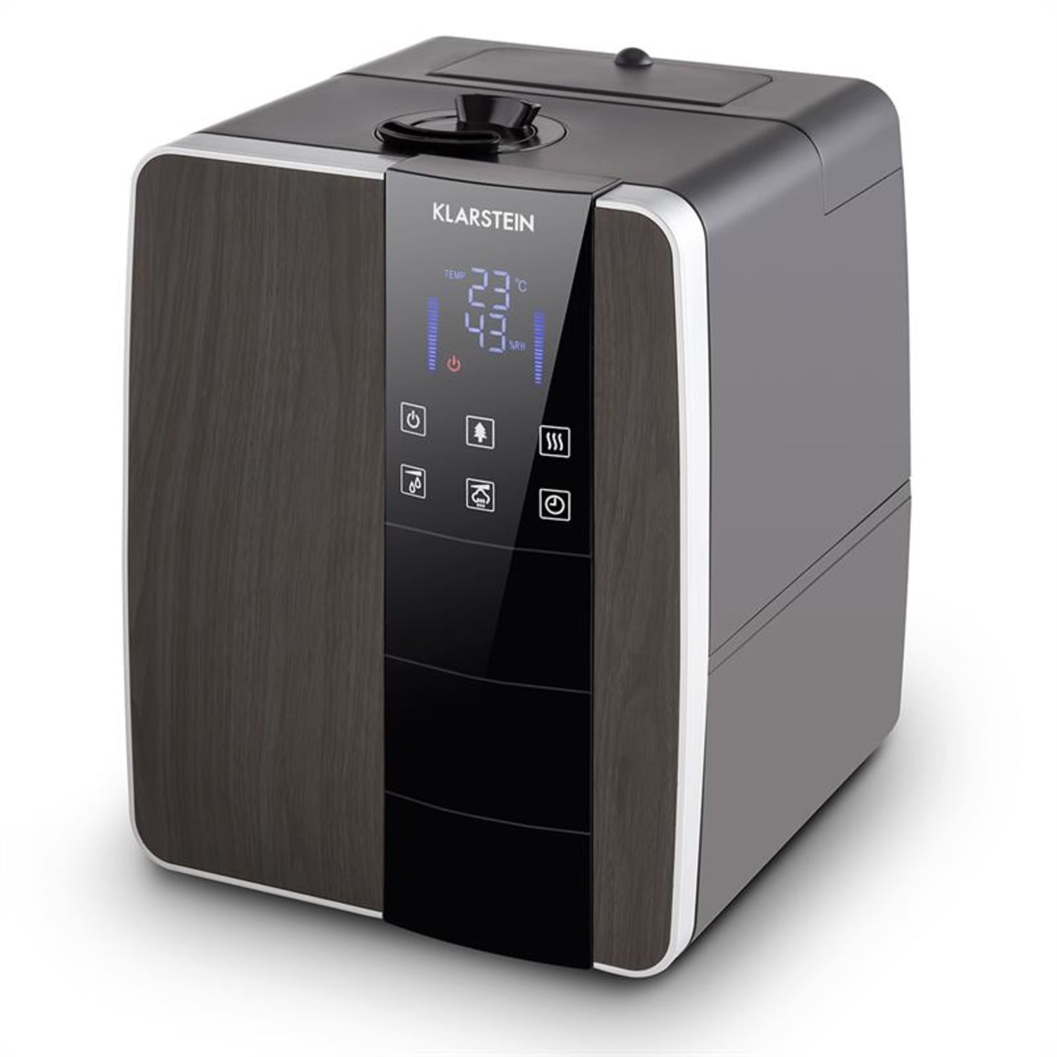Montreal L Humidificateur d'air 350 ml/h 40 m² 6 L Chauffage d'eau Ion Noir