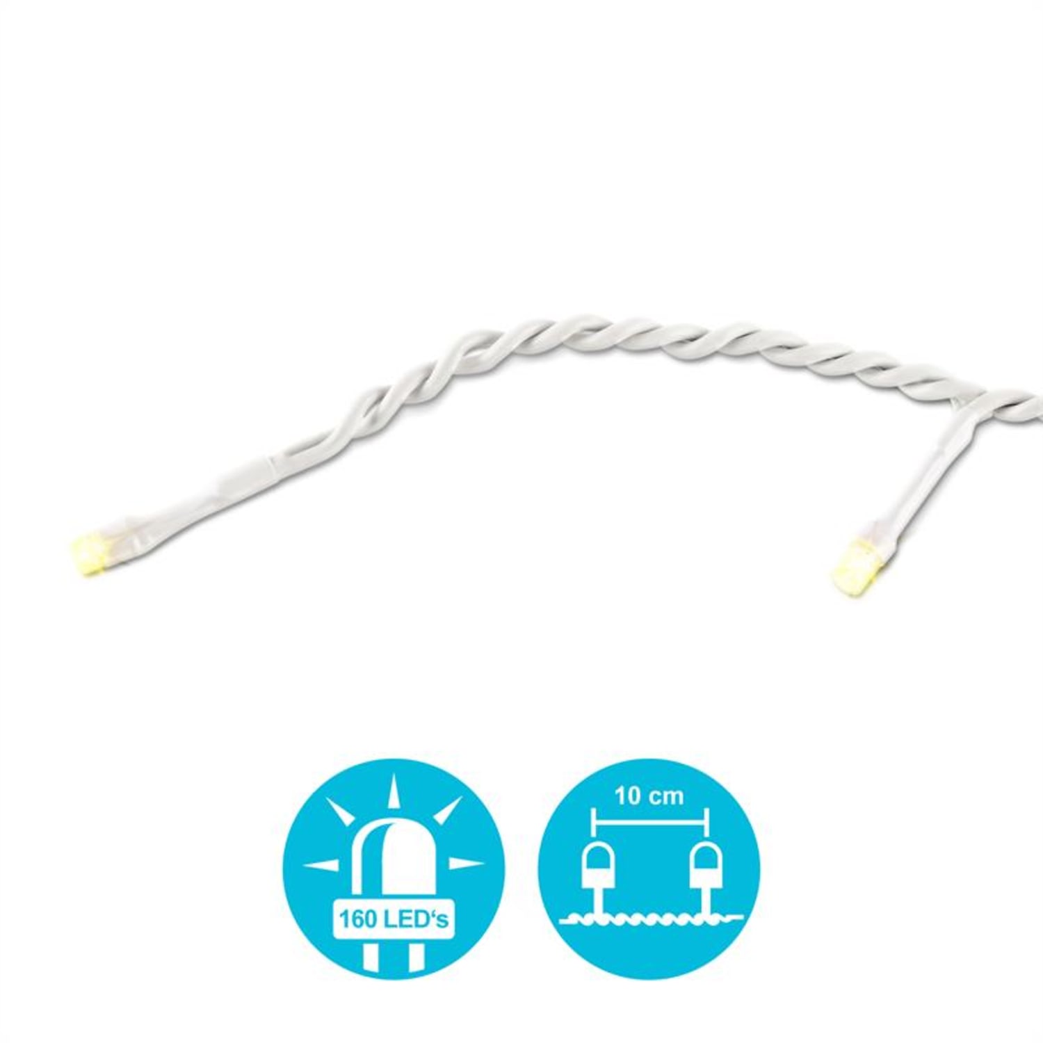 Dreamhouse Snow Guirlande lumineuse de Noël 8m 160x LED Effet neige - blanc chaud 8 m | Blanc Chaud
