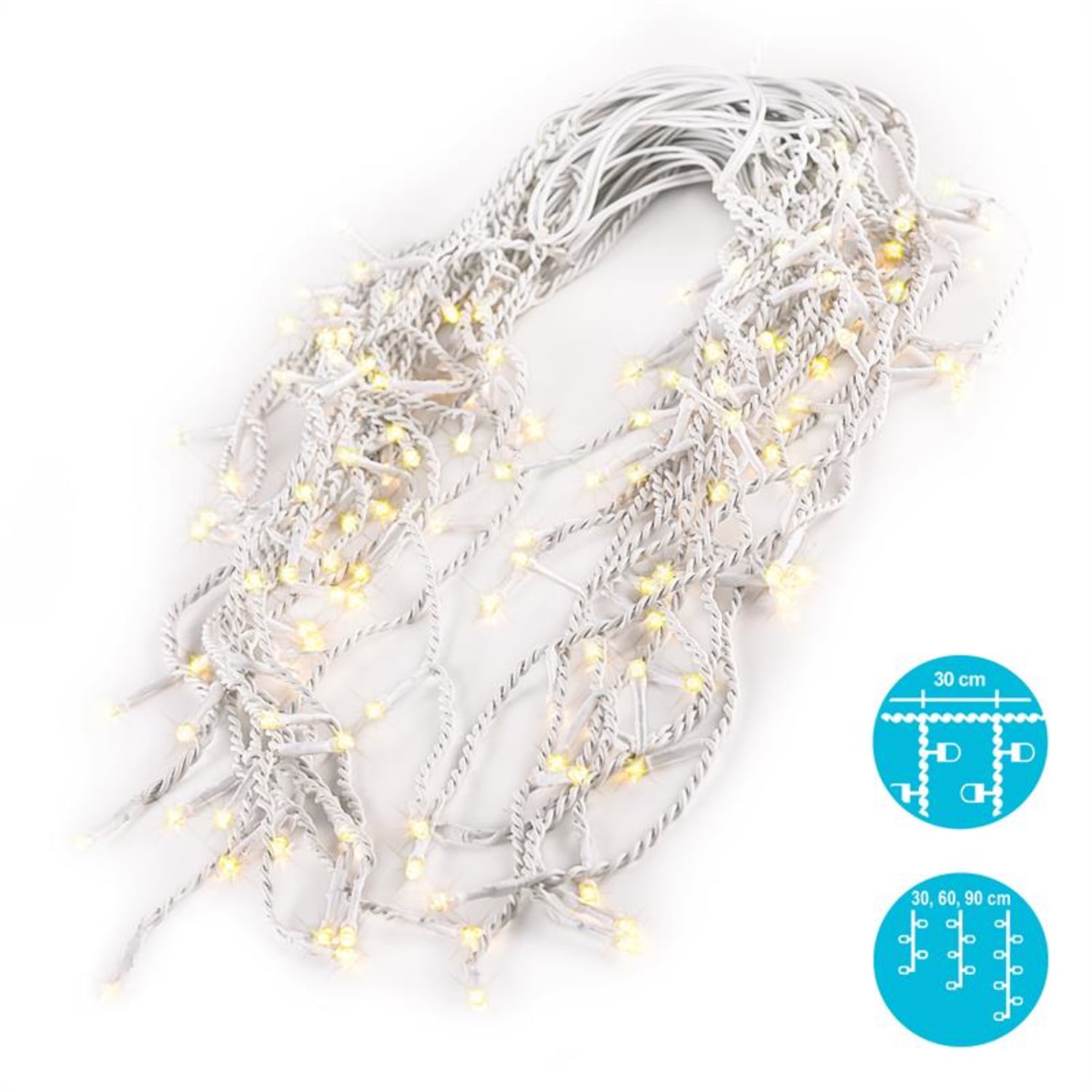 Dreamhouse Snow Guirlande lumineuse de Noël24m 480x LED Effet neige - blanc chaud 24 m | Blanc Chaud