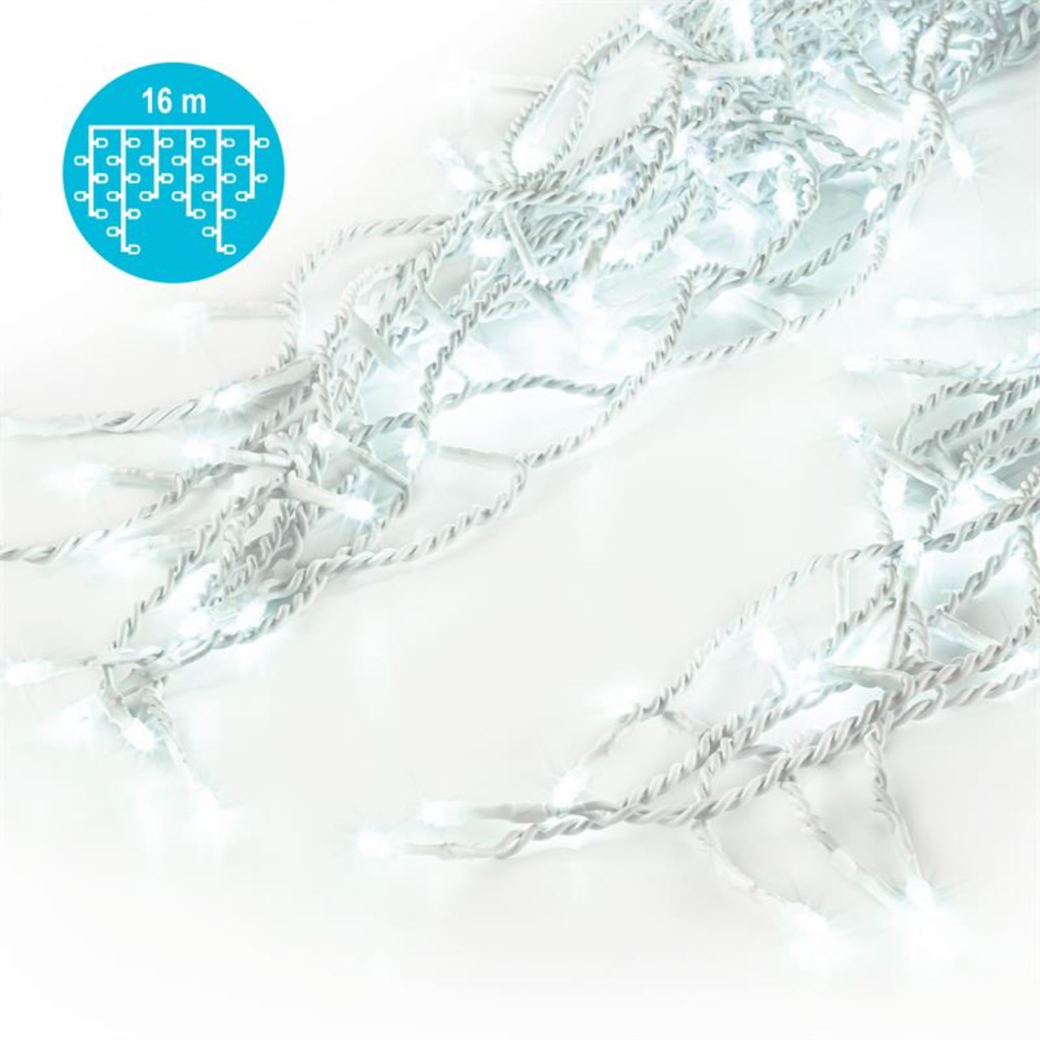 Dreamhouse Flash Guirlande lumineuse de Noël 16m 320x LED Effet flash - blanc glacé 16 m | Blanc Froid