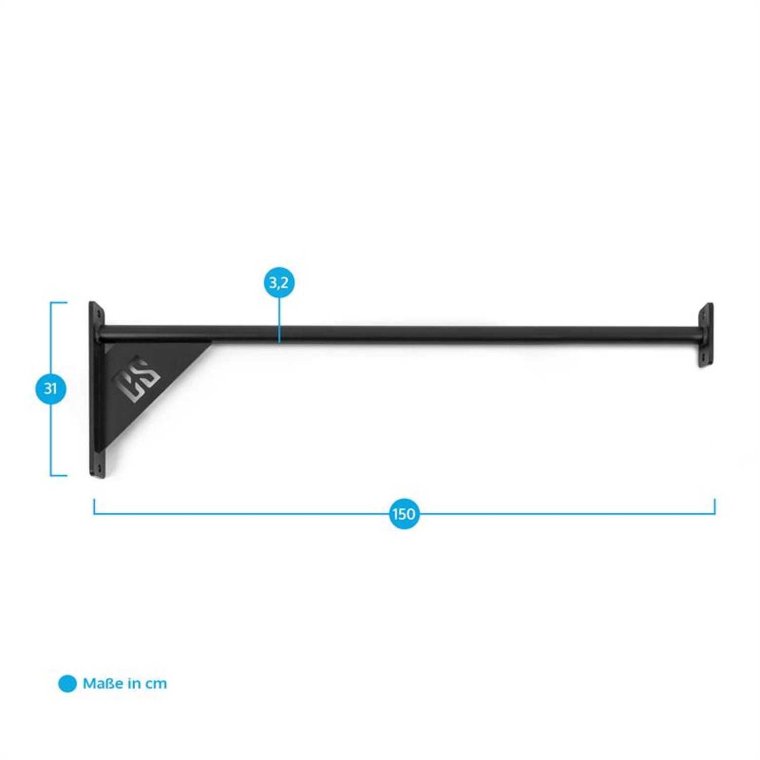 Wacon 150 falra szerelhető rúd, összekötő elem, 150 cm, fém 1,5 m