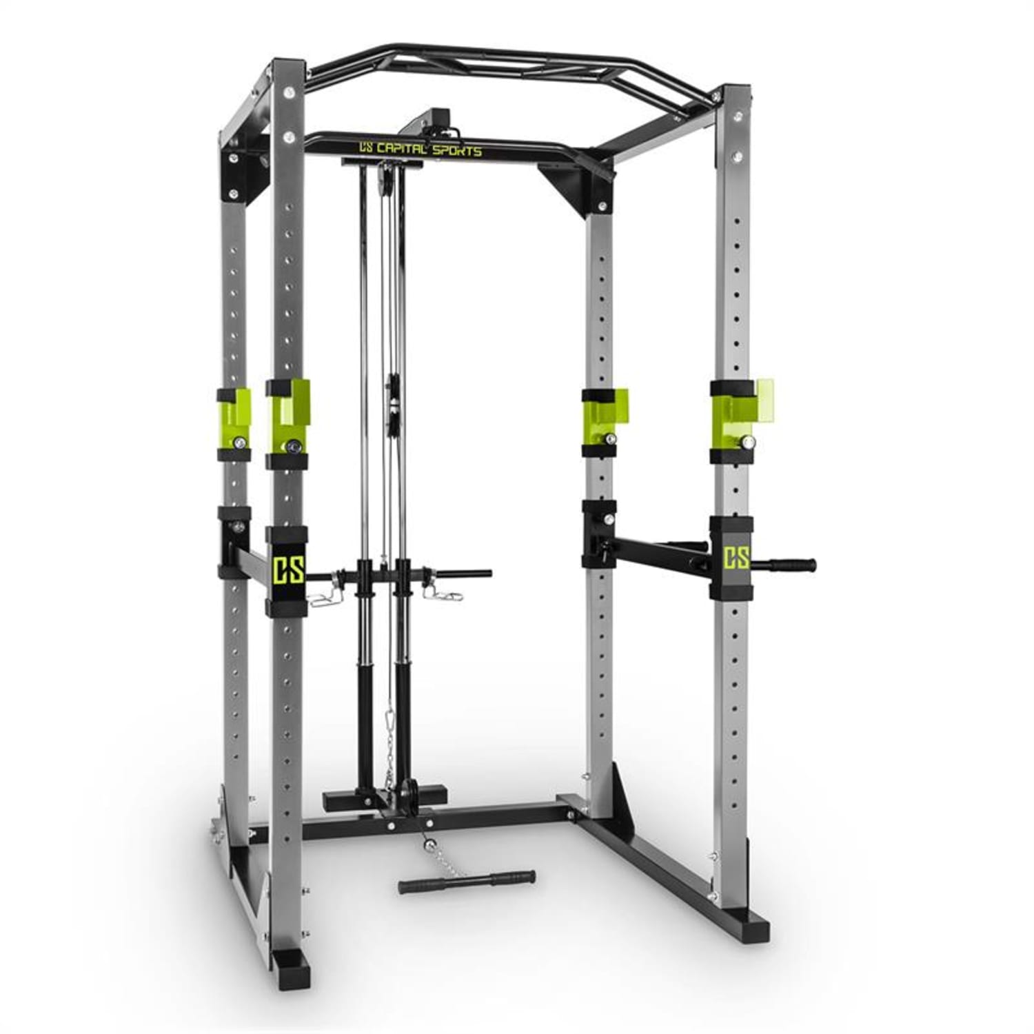 Tremendour Pl Power Rack, zöld, otthoni fitnesz gép, csiga, acél Lat Pull-al | Szürke