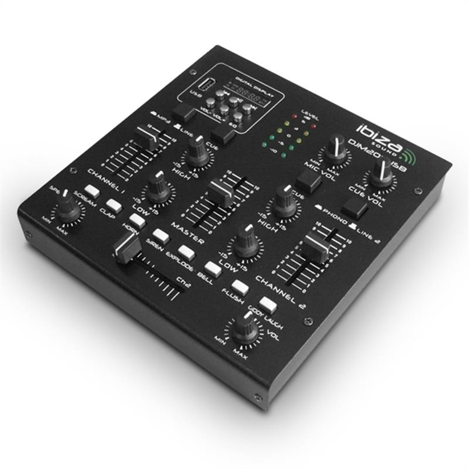 DJM 200 USB Table de mixage de studio mixer DJ 2 canaux EQ SD MP3 