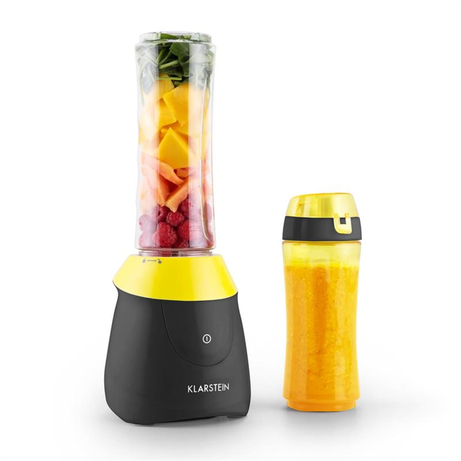 Klarstein Paradise City, 300 W, asztali turmixgép, smoothie készítése, tritán, BPA-mentes, 2 x pohár Fekete