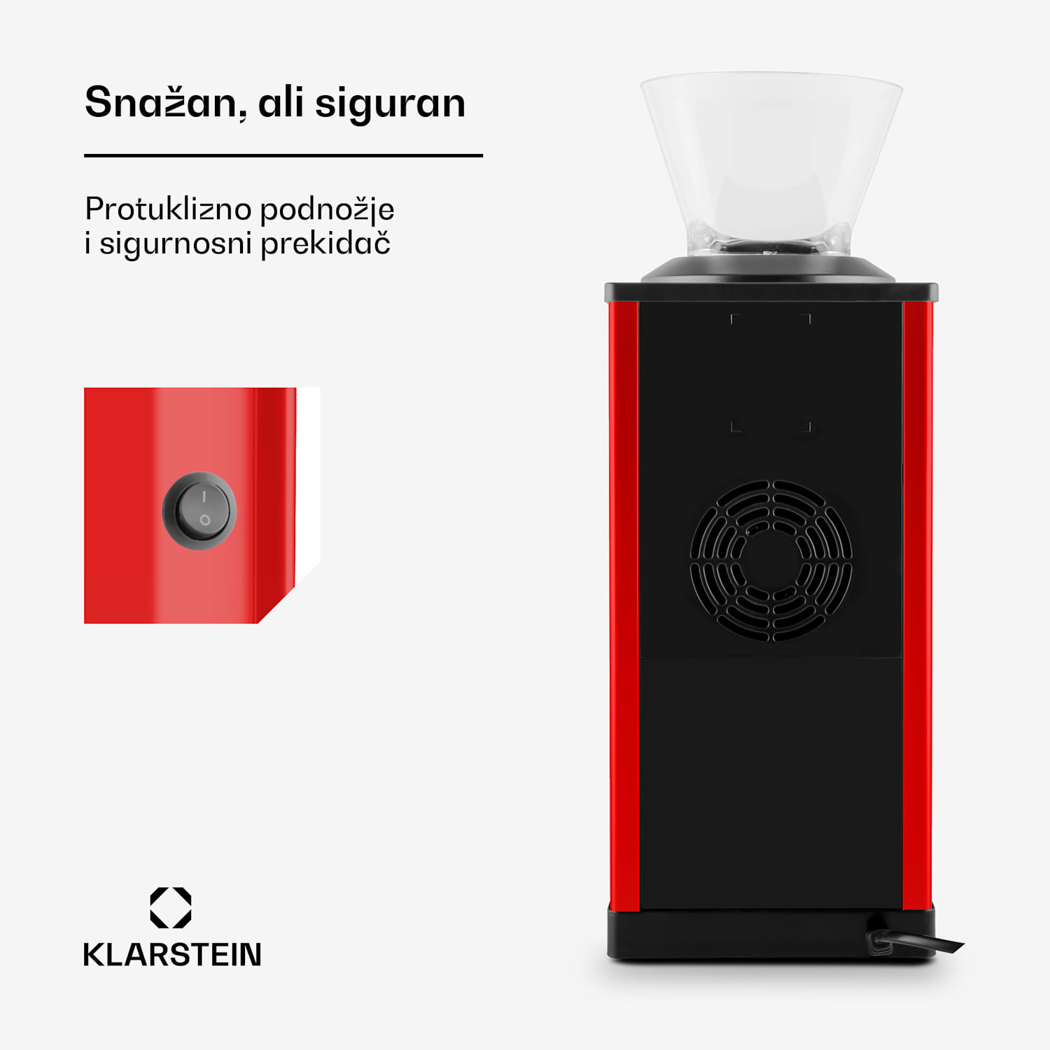 Icebreaker, crvena, drobilica leda izvedbe 15 kg/h, obujma 3,5 l, saspremnikom za led, nehrđajući čelik Crvena