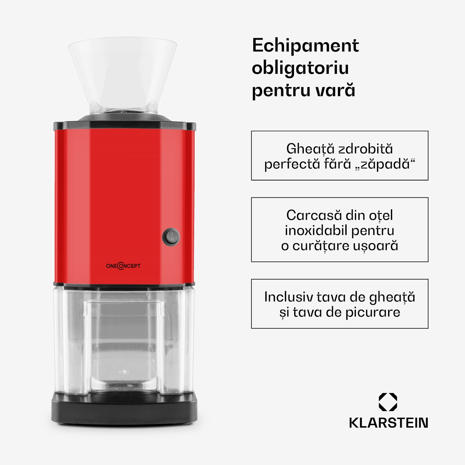 Icebreaker Ice Crusher 15 kg / h de 3.5 litri din oțel inoxidabil găleată de gheață roșie Roșu
