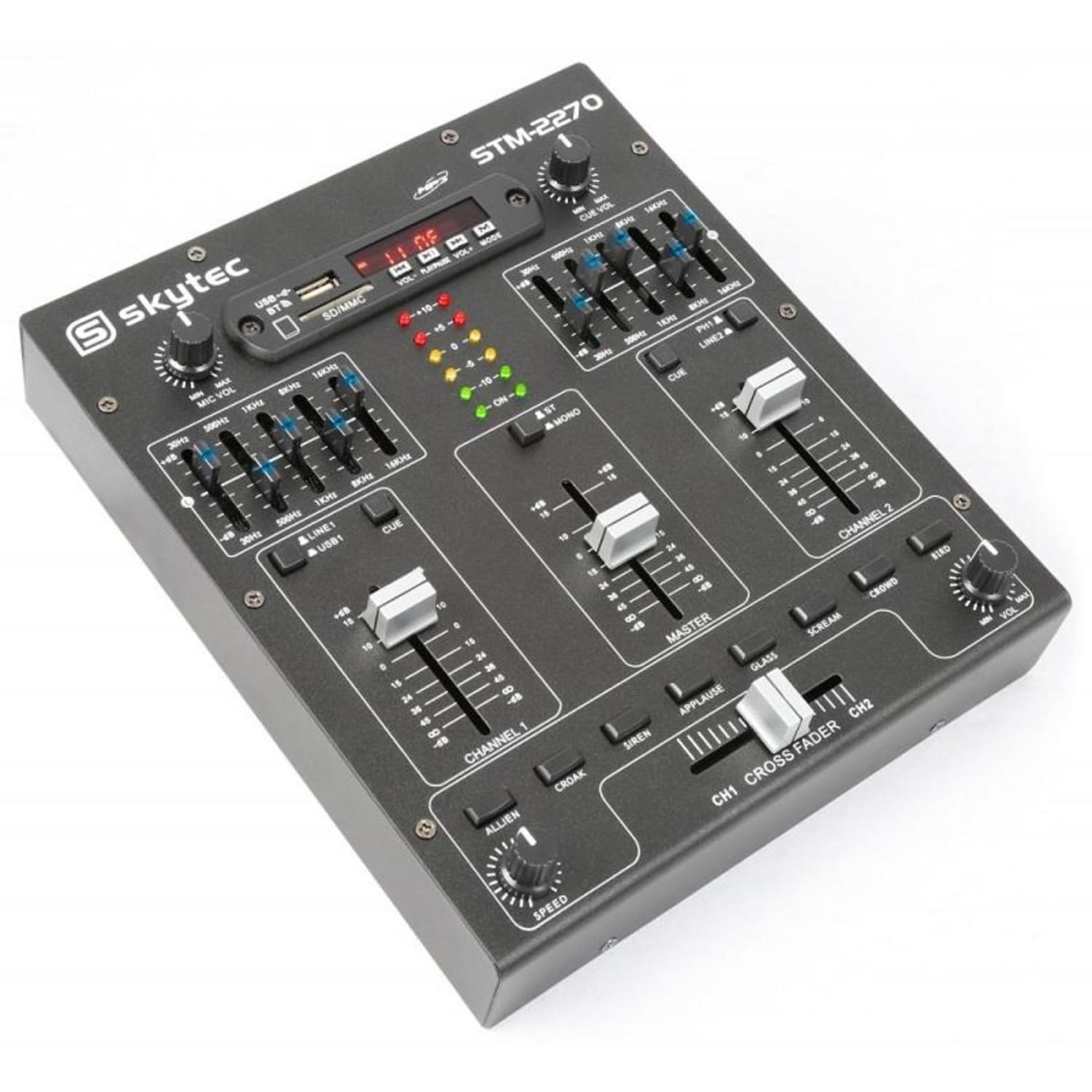 STM-2270, 4 kanálový mixér, bluetooth, USB, SD, MP3, FX 