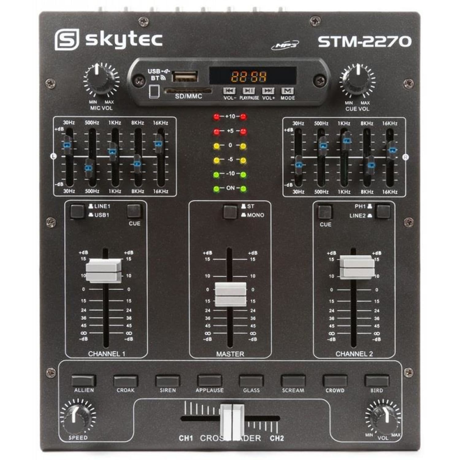 STM-2270, 4 kanálový mixér, bluetooth, USB, SD, MP3, FX 