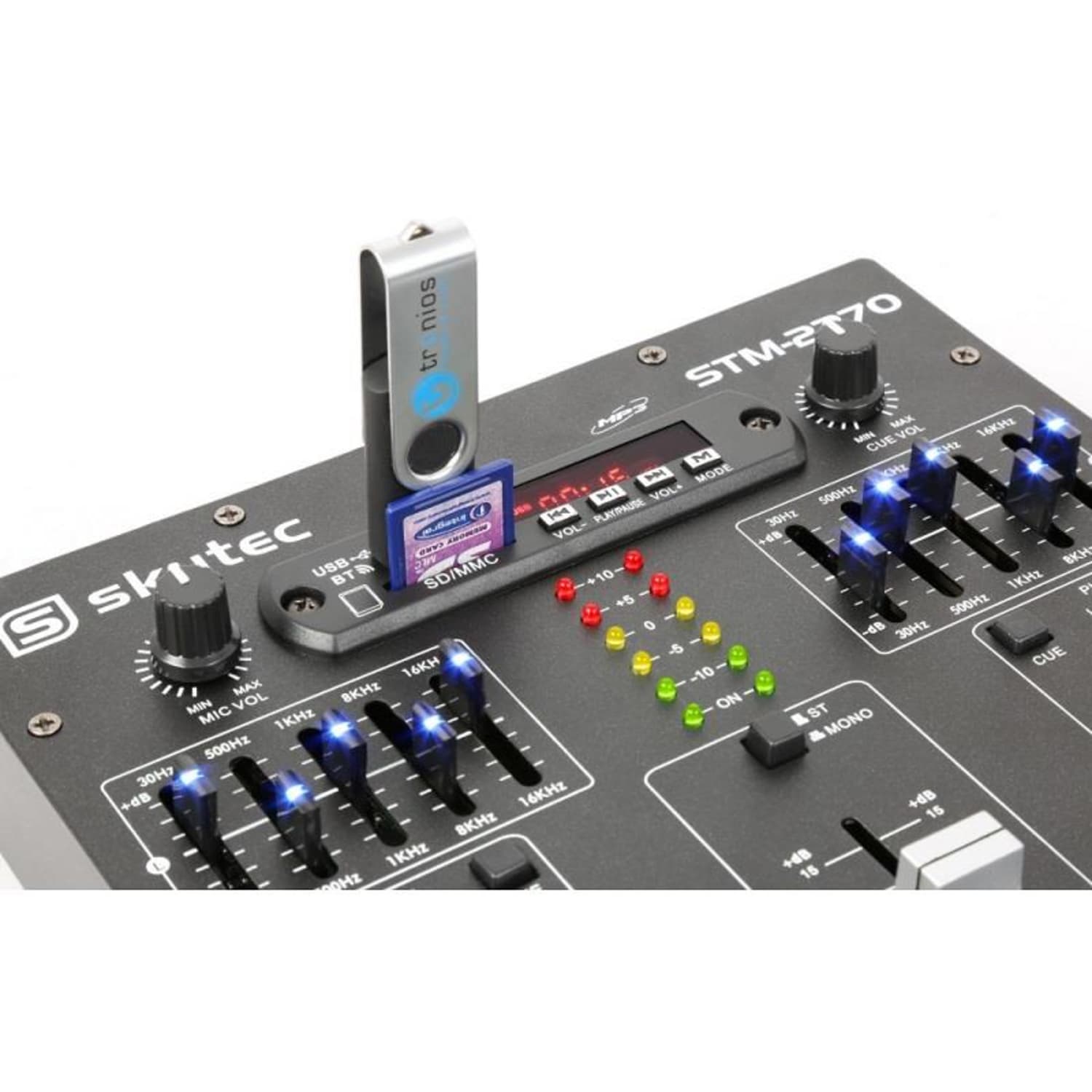 STM-2270, 4 kanálový mixér, bluetooth, USB, SD, MP3, FX 