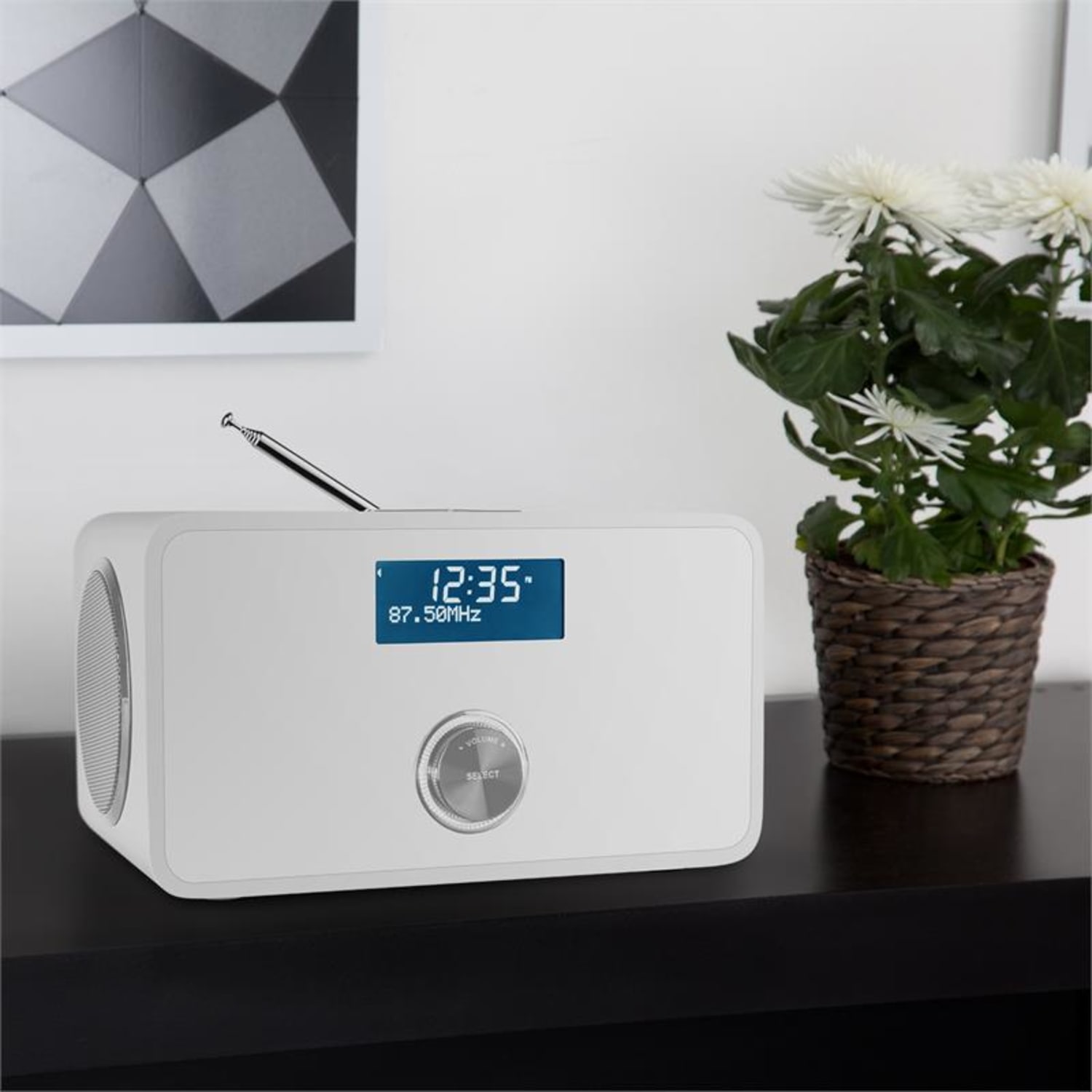 DABStep DAB/DAB+ Digital Radio Bluetooth OUC RDS Sveglia Bianco 