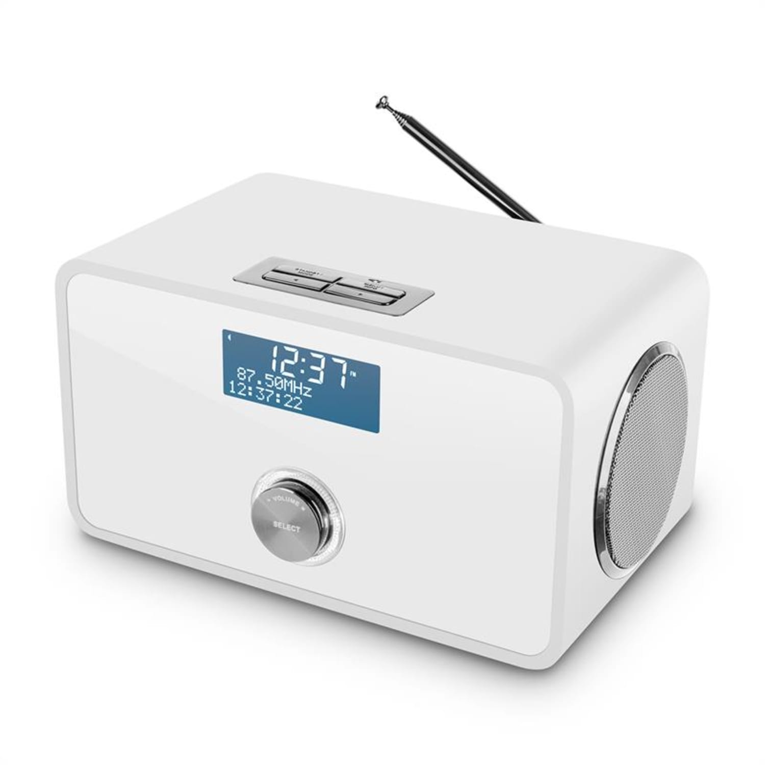 DABStep DAB/DAB+ Digital Radio Bluetooth OUC RDS Sveglia Bianco 