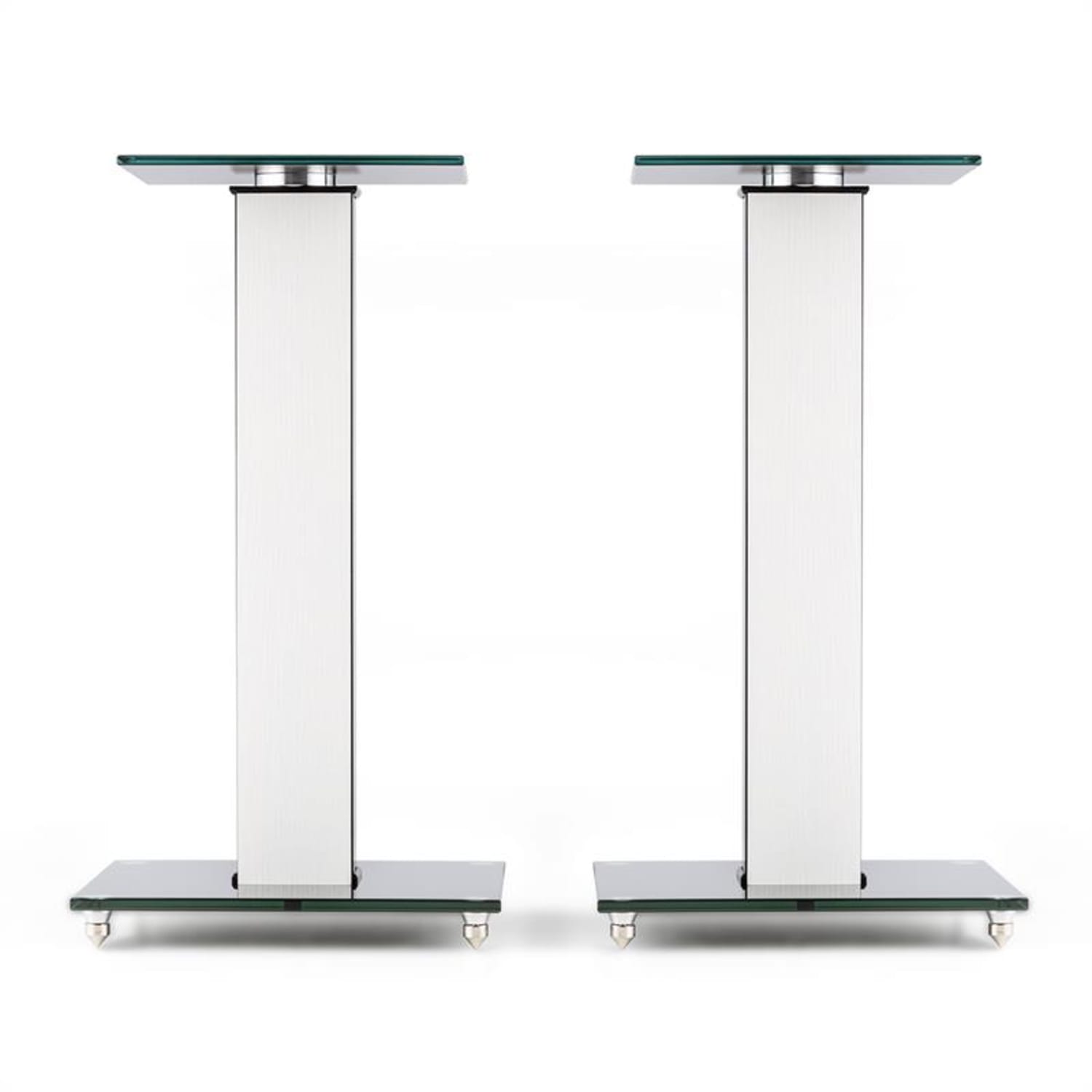 Difuzor BS-03S-WHOAaluminiu MDF sticla canal cu cablu incl. spikes, furnir de stejar Lemn alb