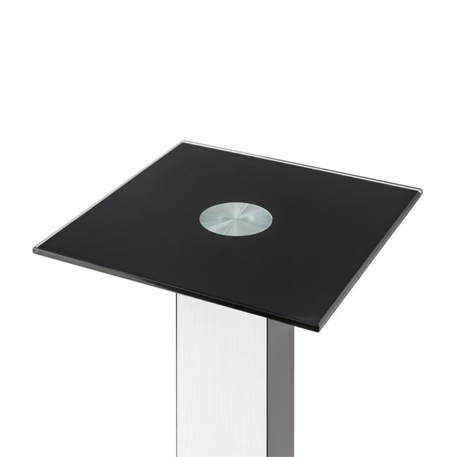 Difuzor BS-03S-WHOAaluminiu MDF sticla canal cu cablu incl. spikes, furnir de stejar Lemn alb