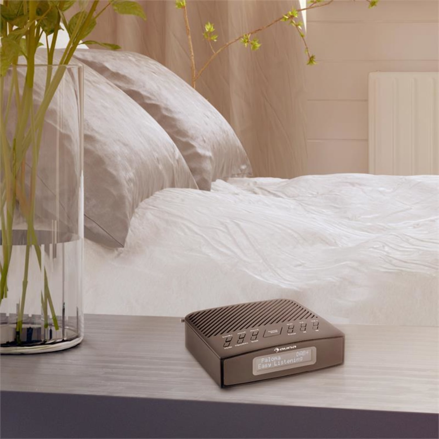 Snoozer DAB+ rádiós ébresztőóra, FM, RDS, dual alarm, antenna, elem 