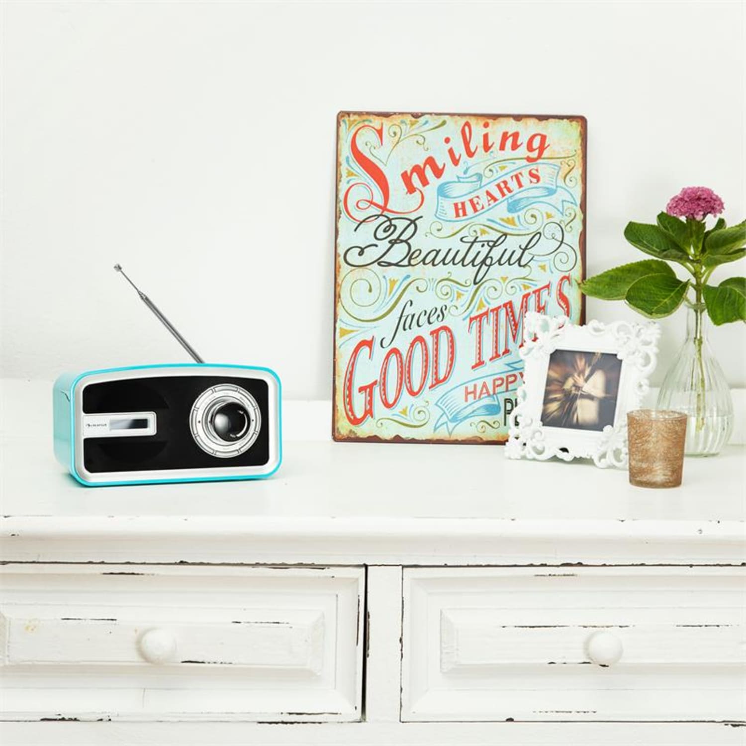 Sheffield, plava, retro digitalni radio, DAB +, FM, baterije 