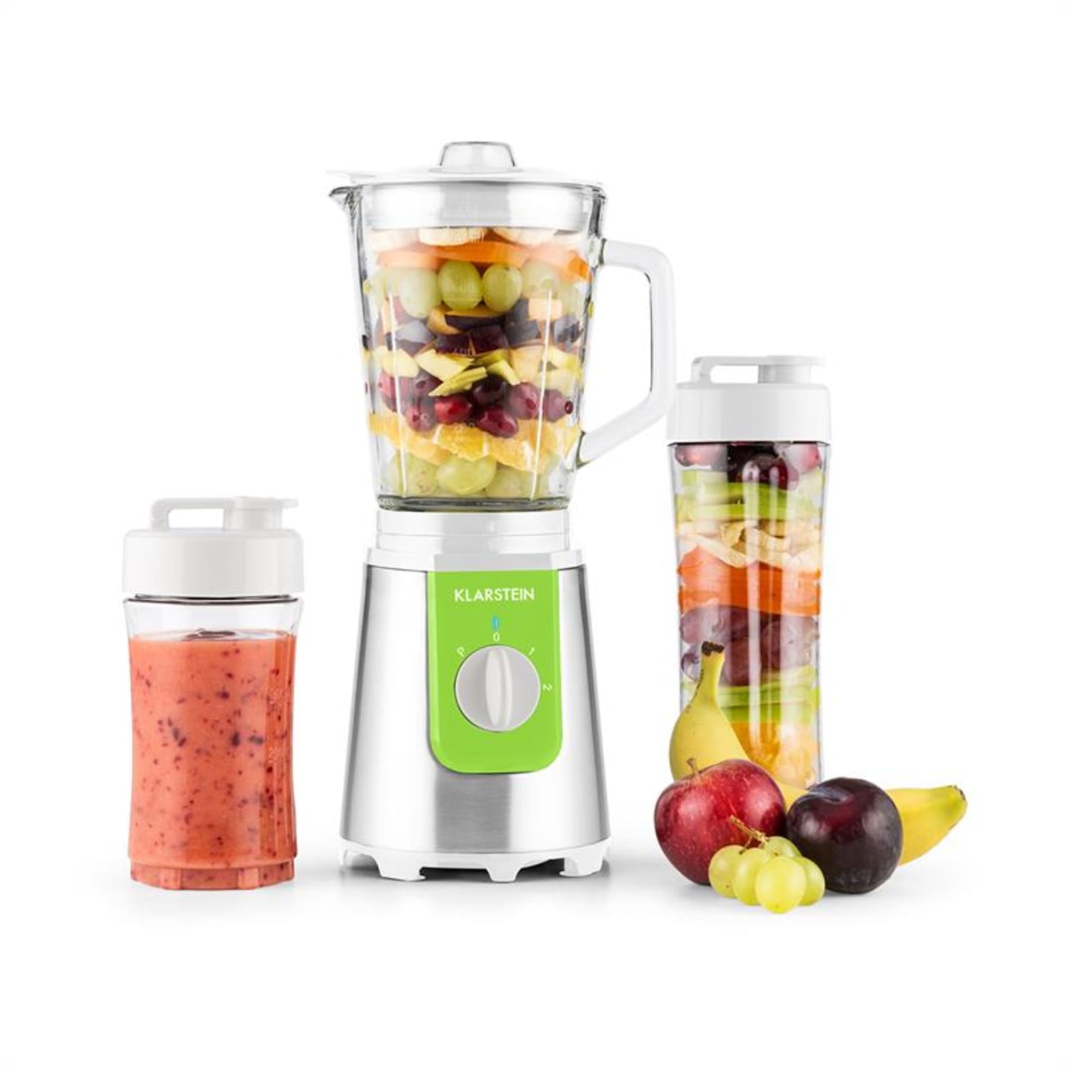 Klarstein Shiva asztali mixer, mini smoothie készítő, 0,8 l, 350 W, BPA mentes, zöld Zöld