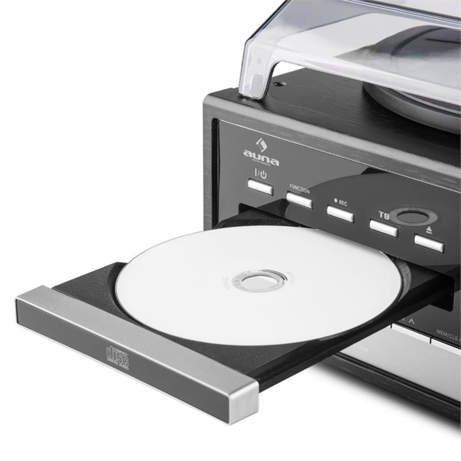 Blackwood Equipo estéreo Tocadiscos USB MP3 Codificación CD Casete FM AUX Negro